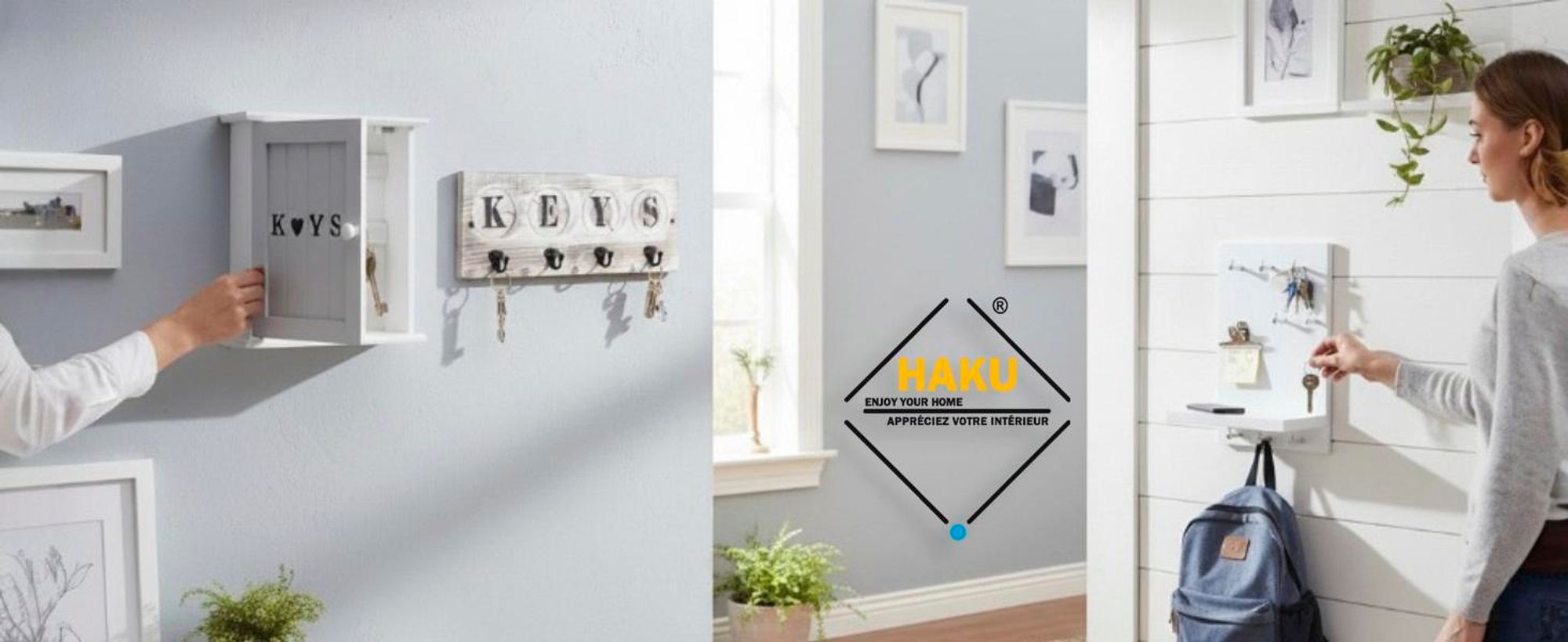 Schlüsselkästen und Schlüsselboards von HAKU Möbel - in vielen Designs, Farben und Materialien