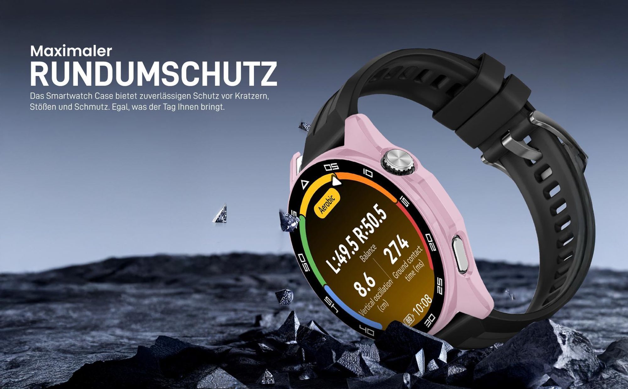 Dunkelblaues Case für Huawei Watch GT6 46 mm mit Rundumschutz