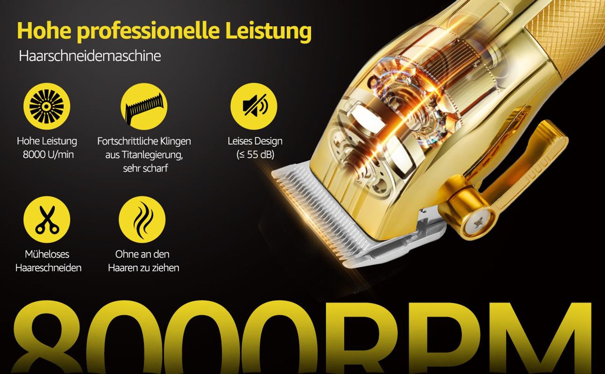MCURO Professionelles Haarschneideset für Herren, Kabelloses Bart- und Haarschneider-Set, USB-aufladbares Elektrisches Trimmer-Set mit Folienrasierer für Präzise Männerpflege