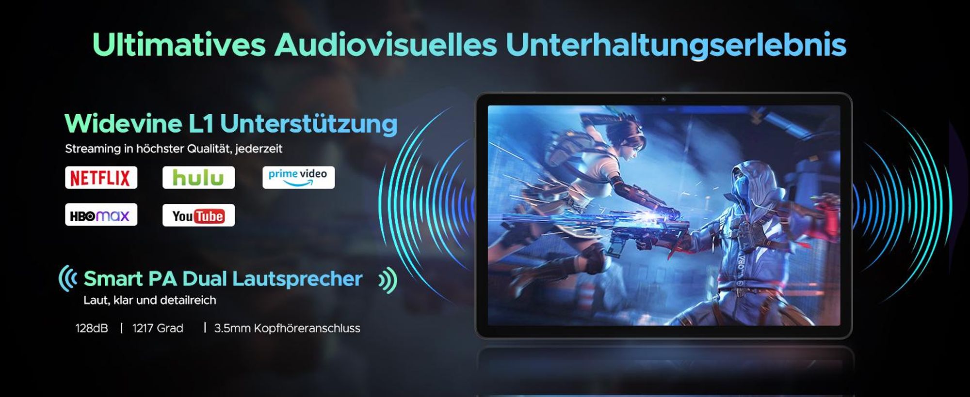 DOOGEE U11 Android 16 Tablet 11 Zoll, 16GB RAM+128GB ROM (2TB TF),  Unisoc T7200 Octa-Core, 8580mAh Akku, Widevine L1, Face ID, GPS, 3,5mm Klinke