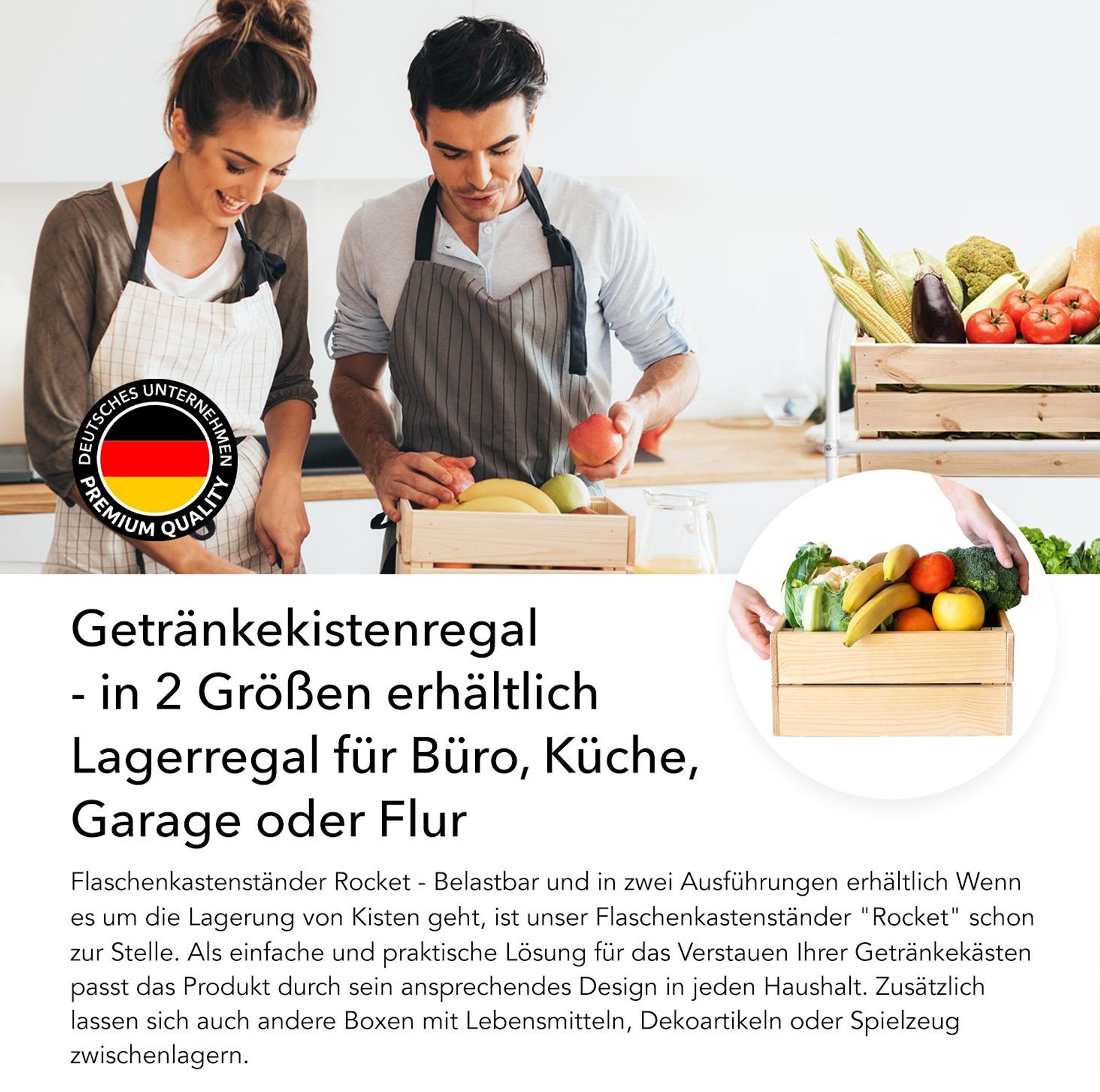Flaschenkastenständer Rocket Grau für 6 Kästen