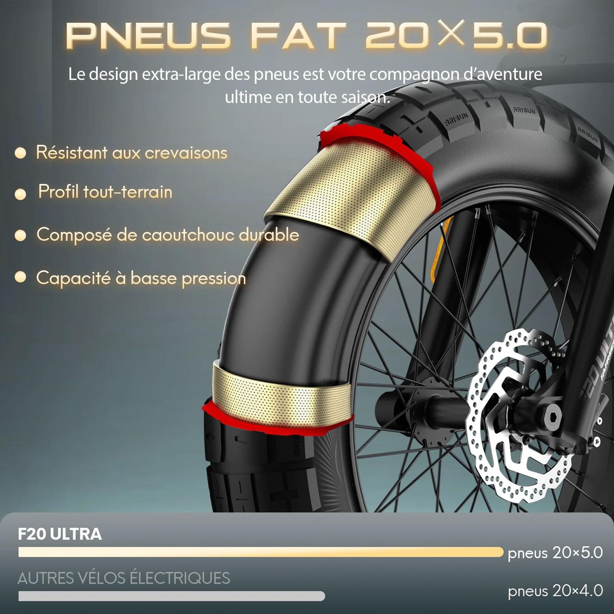 Vélo électrique FAFREES F20 Ultra (Homologation UE L1e-B) - batterie 48V25Ah pneu large 20 pouces freins mécaniques - Vert