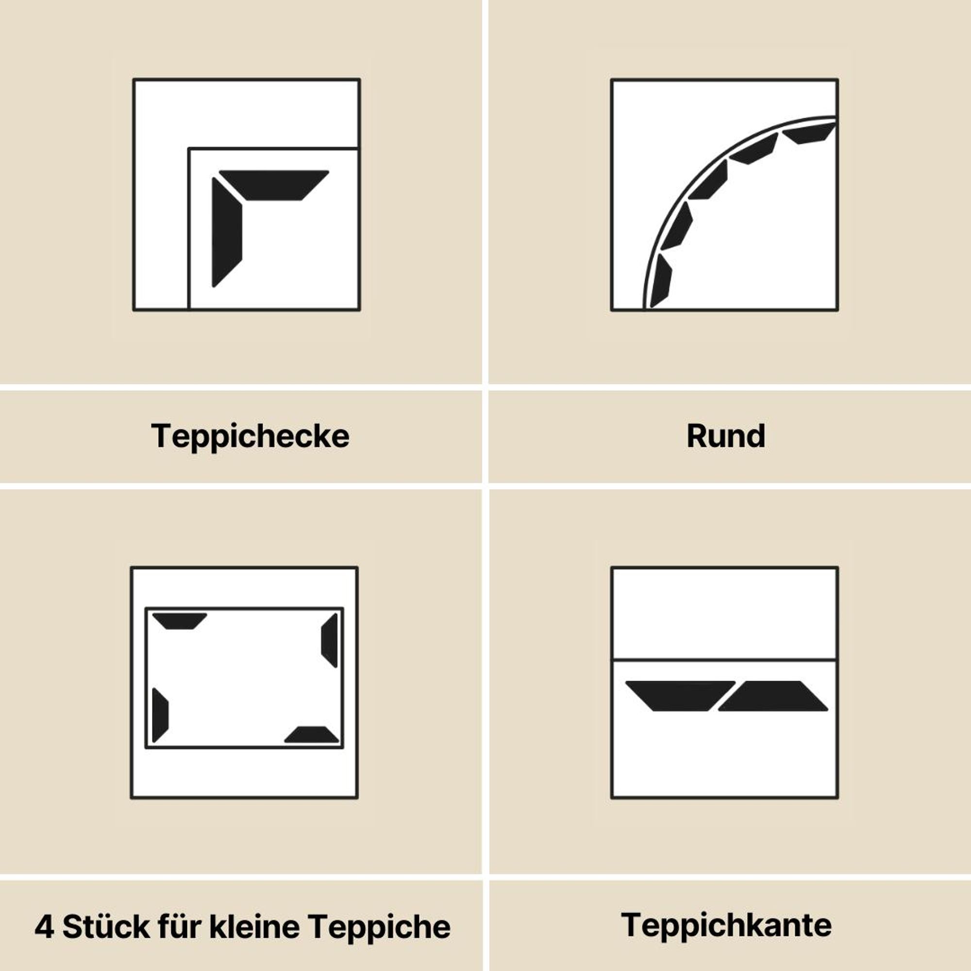 Rutschfeste Teppichunterlagen, Teppichstopper für sicheren Halt