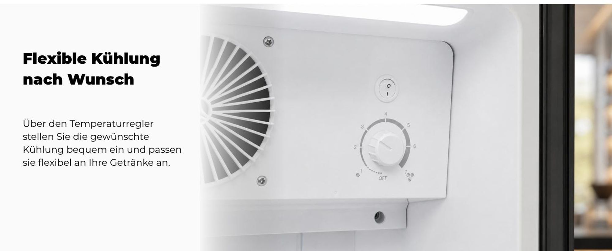 Exquisit Glastürkühlschrank, 280l Getränkekühlschrank mit LED, Umluft, 5 verstellbare Ablagen, CoolPro, GKS5260-GT-431D schwarz