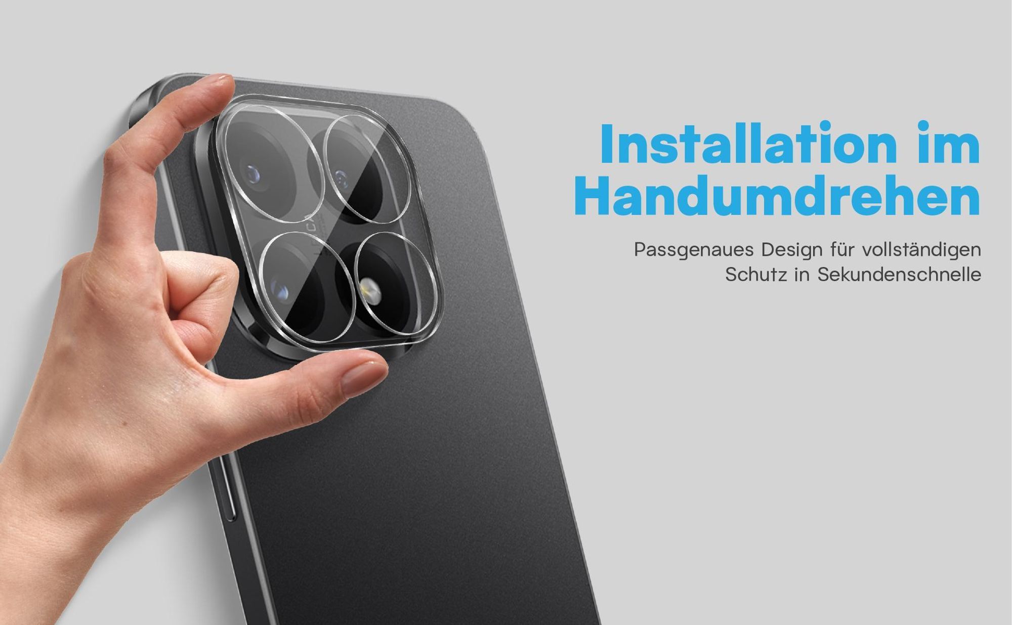 2x Kameraschutz aus 9H Glas für Xiaomi 17T Pro in passgenauem Design