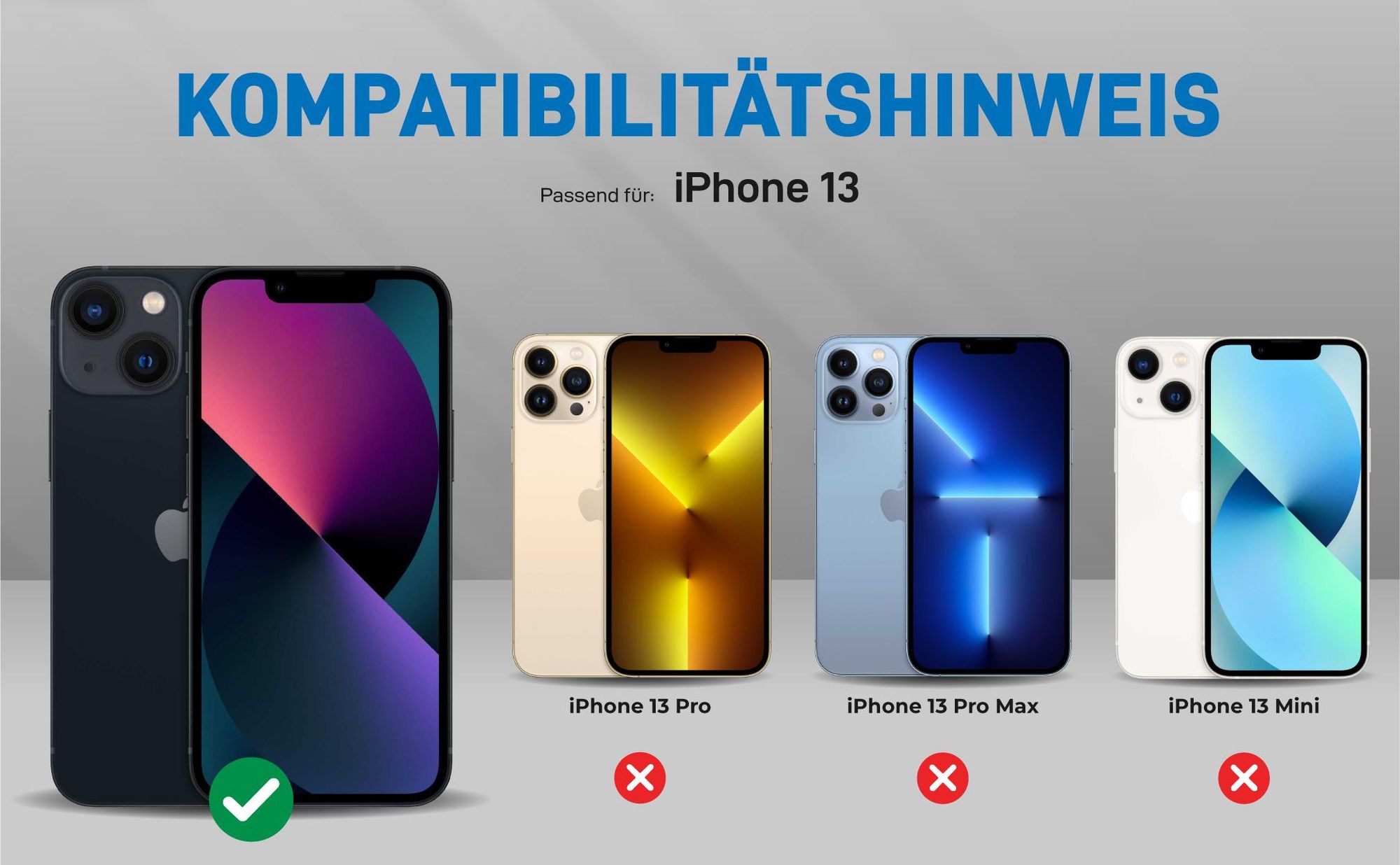 Kompatibilitätshinweise Hülle für Apple iPhone 13