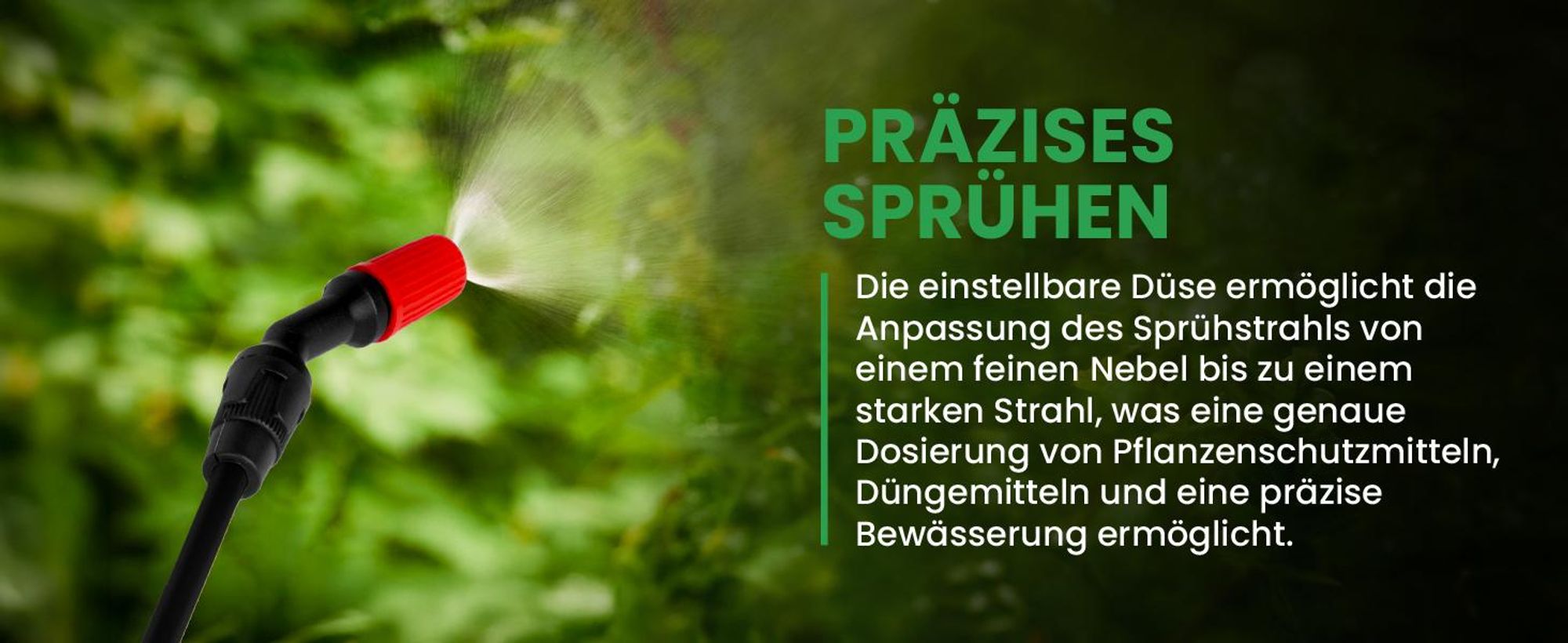 5 Liter Drucksprüher mit verstellbarer Düse für Garten Sprühgerät Pflanzenspritze 3,2 bar