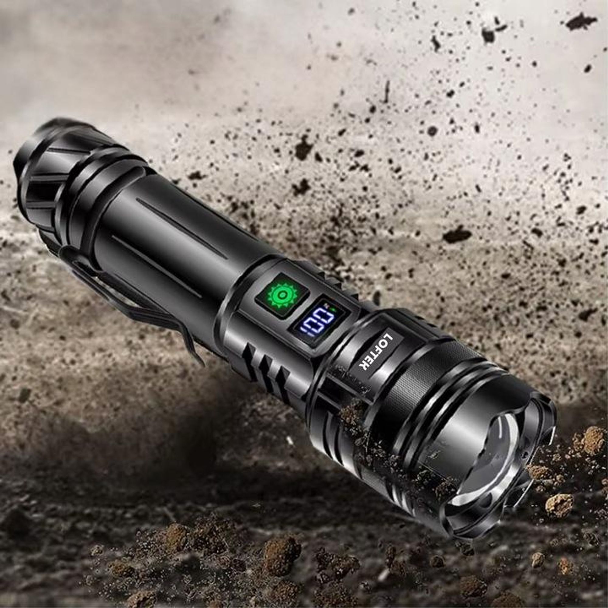LATARKA LED 20000LM AKUMULATOROWA MOCNA POWERBANK 5000 mAh ZOOM WODOODPORNA