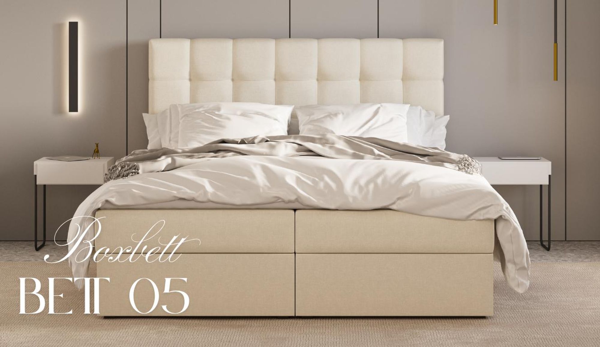 Kontinentalbett, Boxspringbett, Bett mit bettkasten, Bonell-Matratze und Topper, Doppelbett - Boxspringbett 05 - 140x200 - Schwarz - Hugo 100