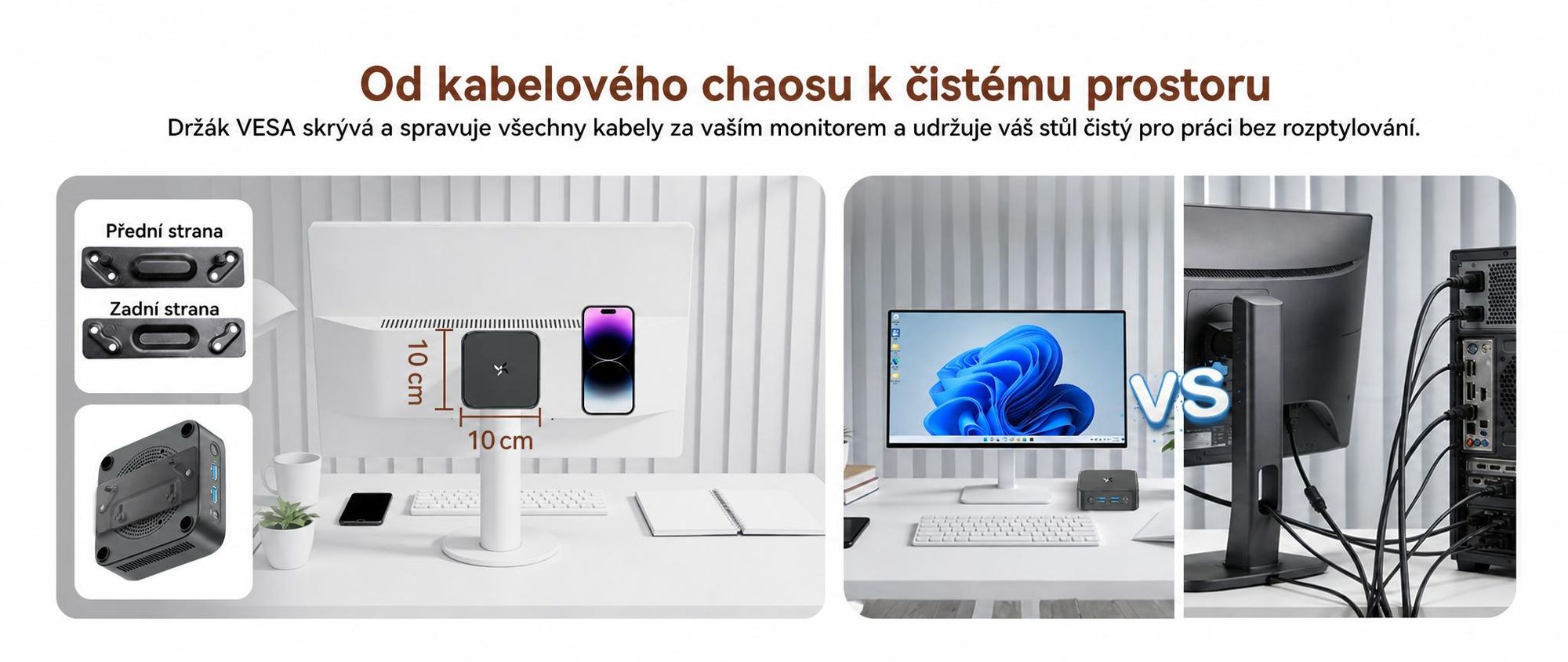 Stolní počítač Blackview Huidun H80 MiniPC, AMD Ryzen 5 3500U, 16 GB DDR4, 512 GB SSD, duální gigabitové připojení LAN, duální 4K výstup, montáž VESA, ultra tichý (26 dB)