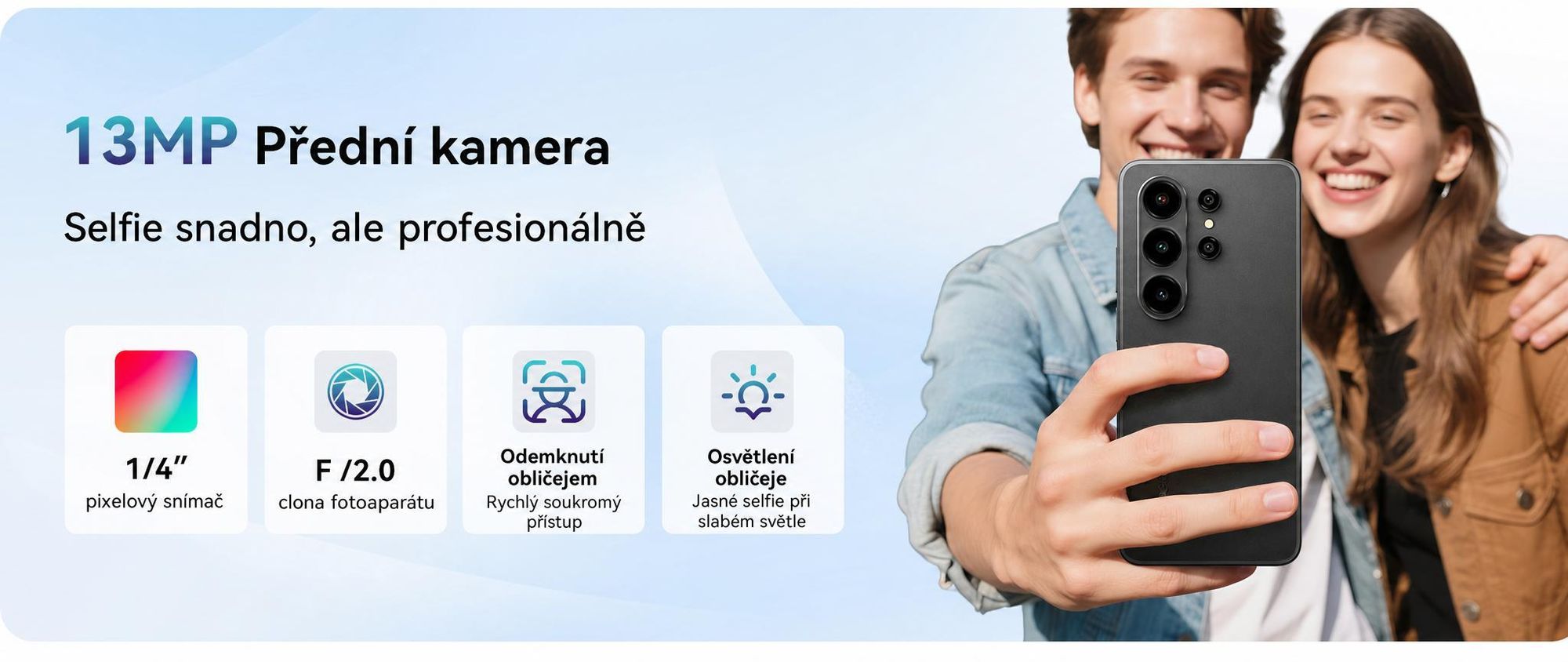Smartphone Blackview WAVE 10 bez smlouvy, Android 16, 32+128 GB, Dual SIM, 120 Hz, 6,88", 32 MP, živé fotografie, 5000 mAh, Face ID, Wi-Fi 5G, Doke OS 5.0