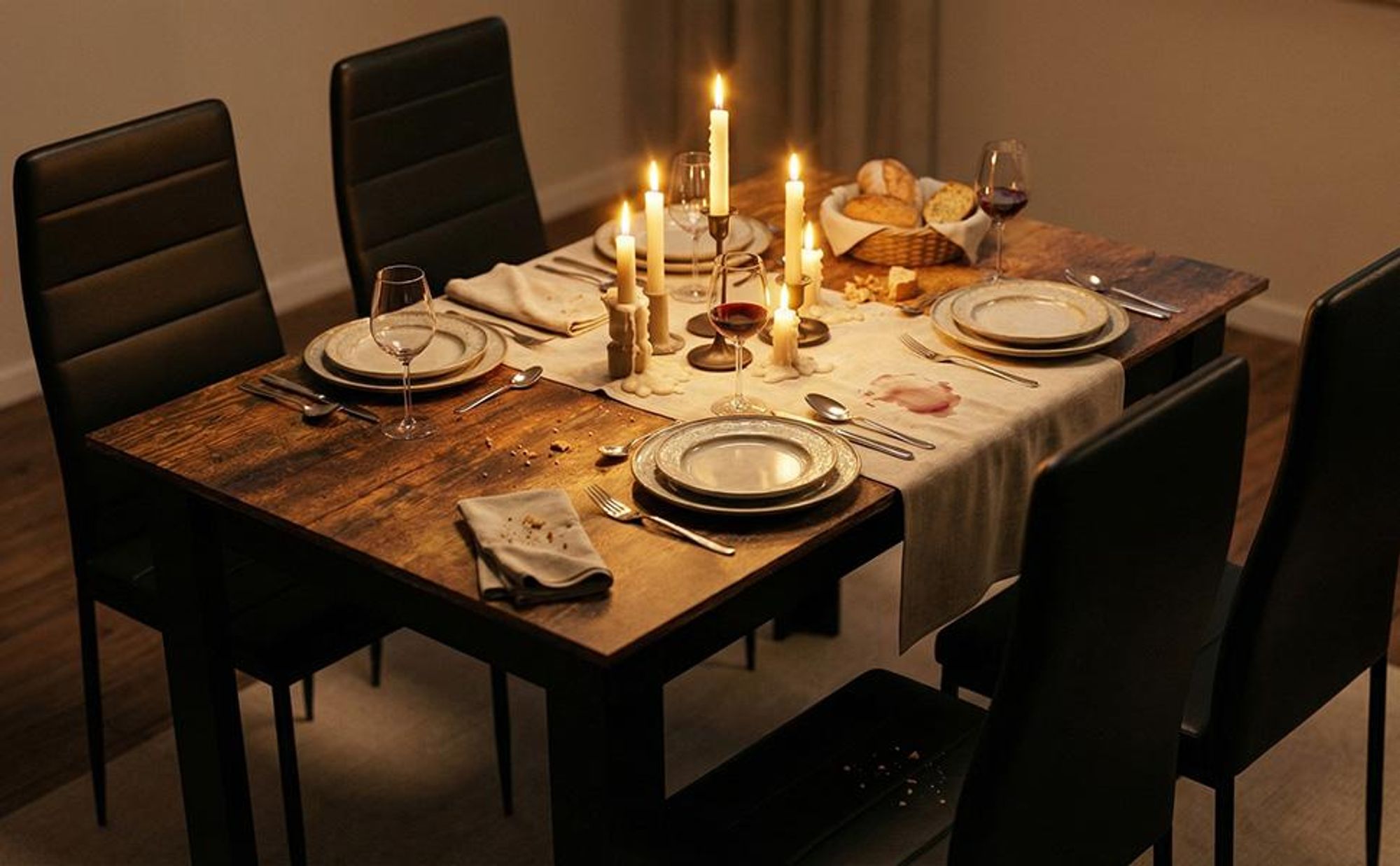 Mondeer Esstisch Esszimmertisch 120 x 80 x 75cm, Schwarz & Holzoptik