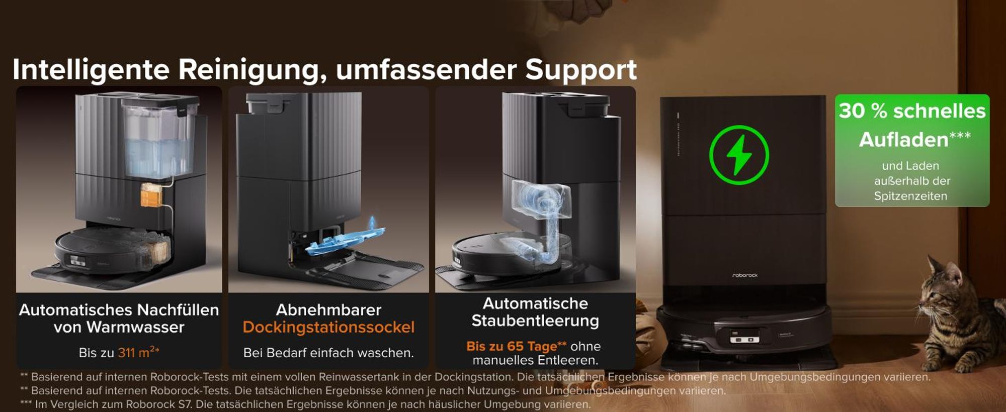 Roborock Qrevo Edge 2 Staubsauger Roboter, 25.000 Pa Saugroboter mit Wischfunktion Wischmopp-Hebefunktion, 80 °C Moppwäsche mit heißem Wasser, Schwarz