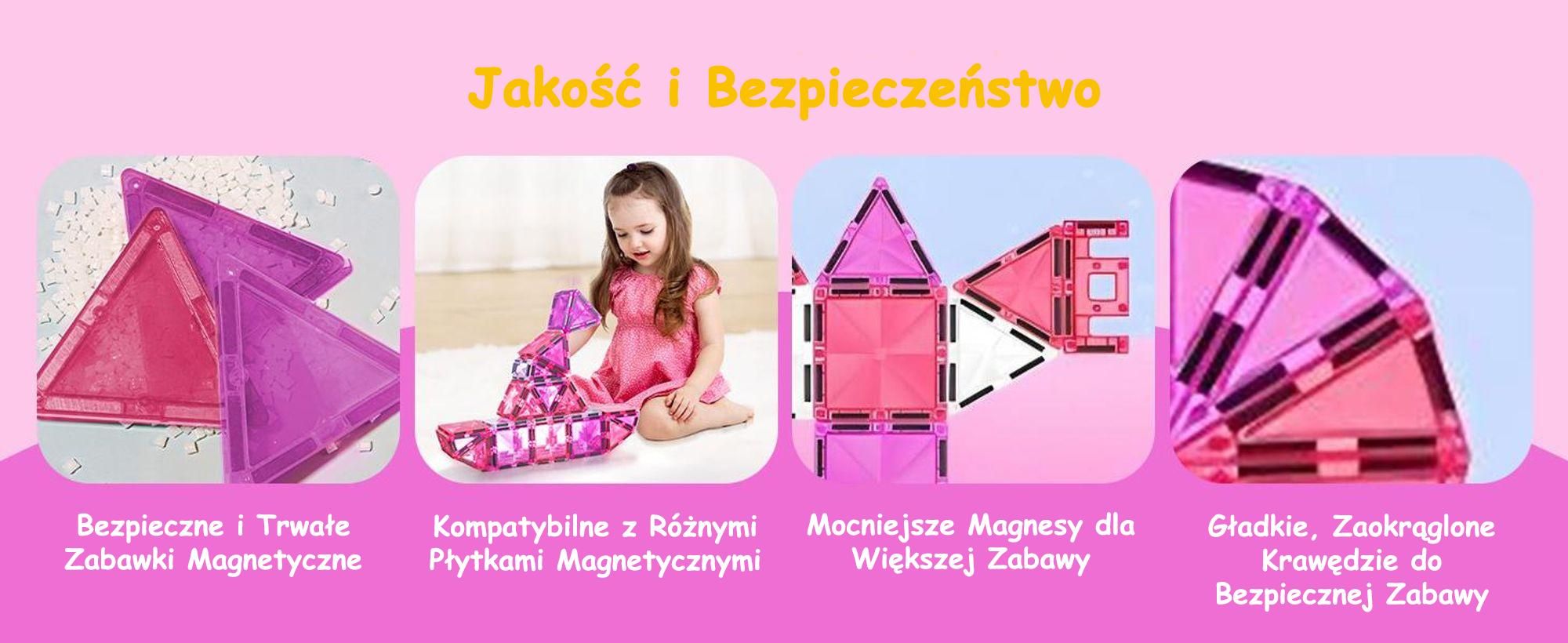 Olvy Magnetyczne klocki konstrukcyjne Zabawki Montessori 81 sztuk - Magnetyczne płytki dla dzieci - Magnetyczne klocki konstrukcyjne - Magnetyczna zab