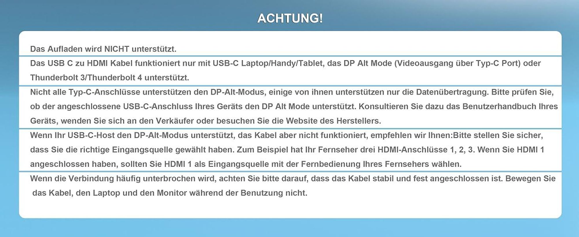 BENFEI HDMI-Kabel USB C auf HDMI Kabel 1.8m 4K 60Hz Aluminium Gehäuse