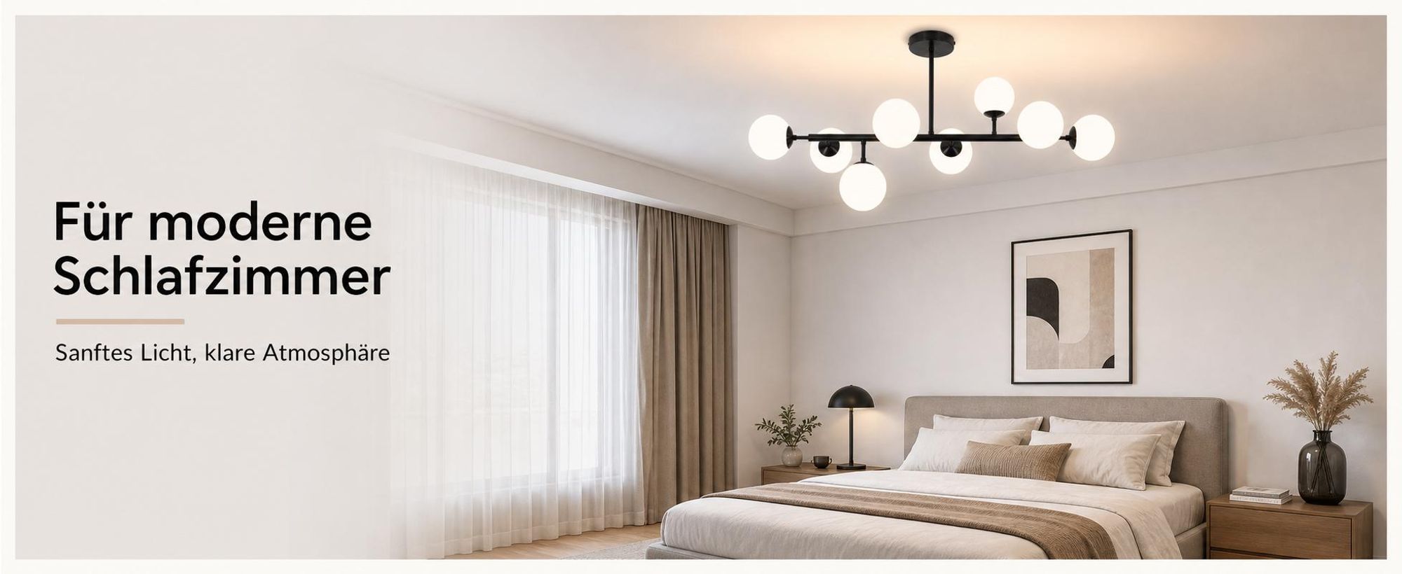 Lampada a soffitto a 8 luci, stile vintage, ideale per soggiorno, camera da letto, ufficio, corridoio o sala da pranzo. Diametro 105 cm. Attacco G9. Lampada da soffitto in vetro nero