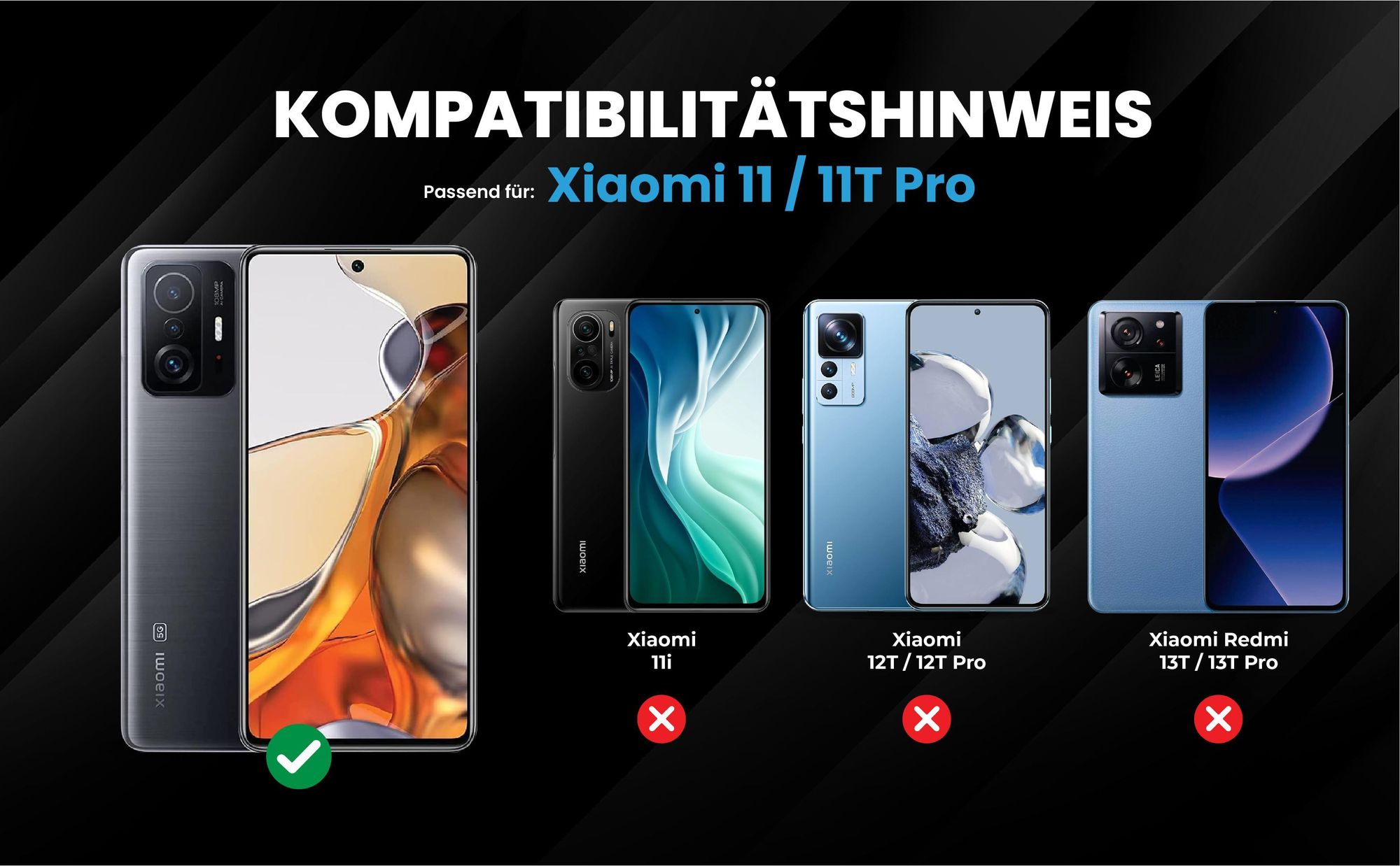 Kompatibilitätshinweise Hülle für Xiaomi 11T / 11T Pro