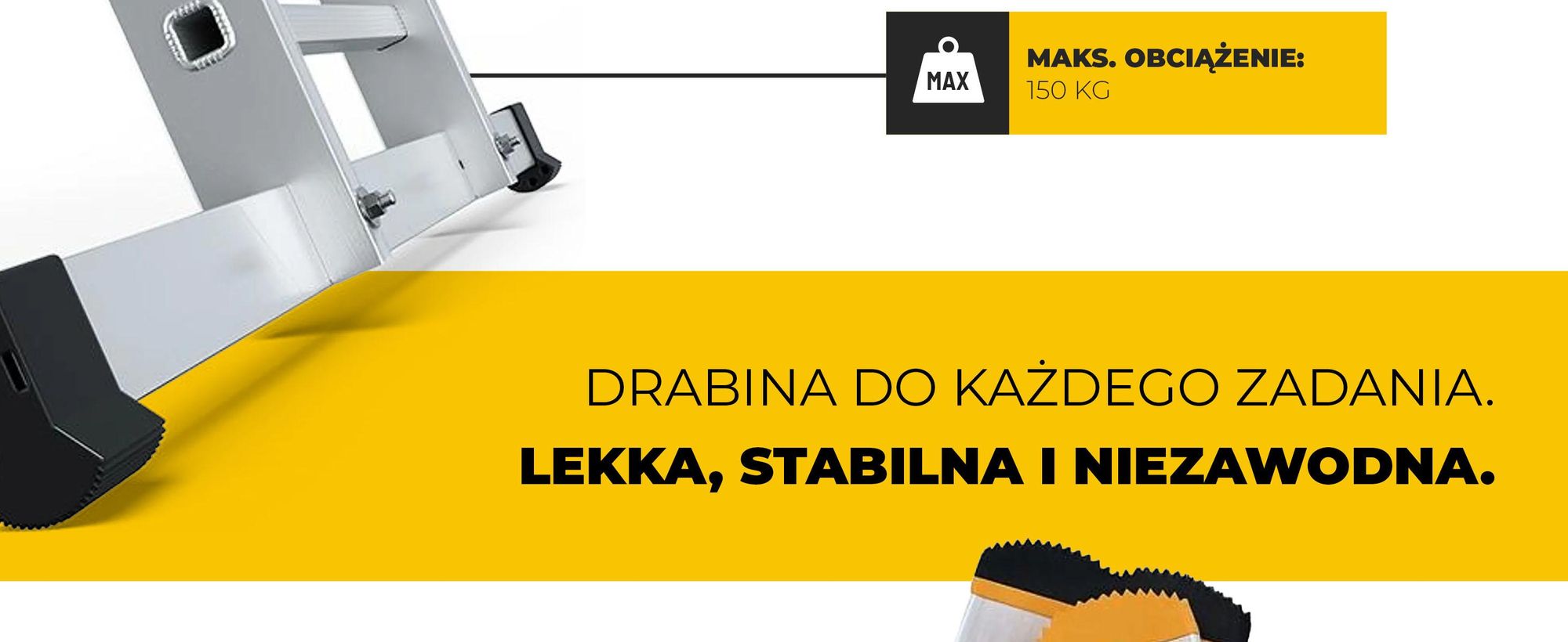 DRABEST | Drabina wielofunkcyjna aluminiowa PRO 3x12 stopni, 3-częściowa, wysokość robocza 8,09 m, maks. obciążenie 150 kg