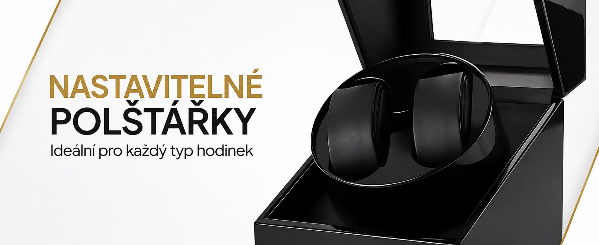 Olvy natahovač hodinek pro 2 hodinky, Watchwinder Extrémně tichý motor, Měkký polštářek na hodinky, Natahovač hodinek
