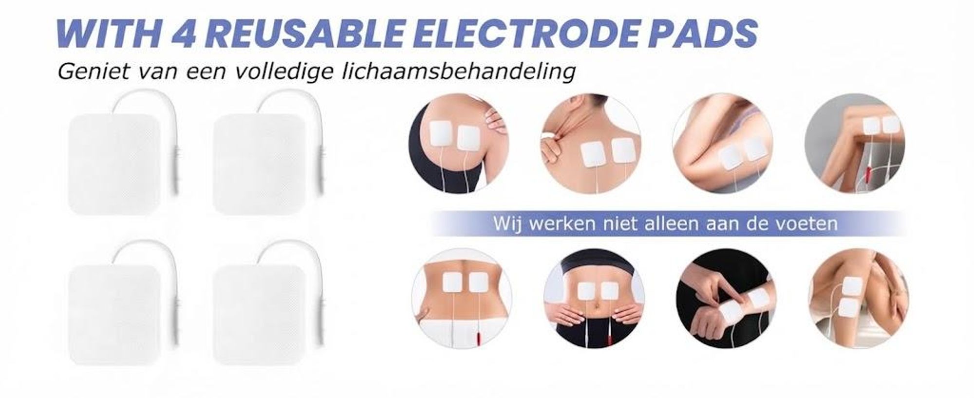 EMS Fußmassagegerät zur Durchblutungsförderung – Fußstimulator mit TENS Elektroden-Pads, Massagegerät gegen Schwellungen & Beinschmerzen