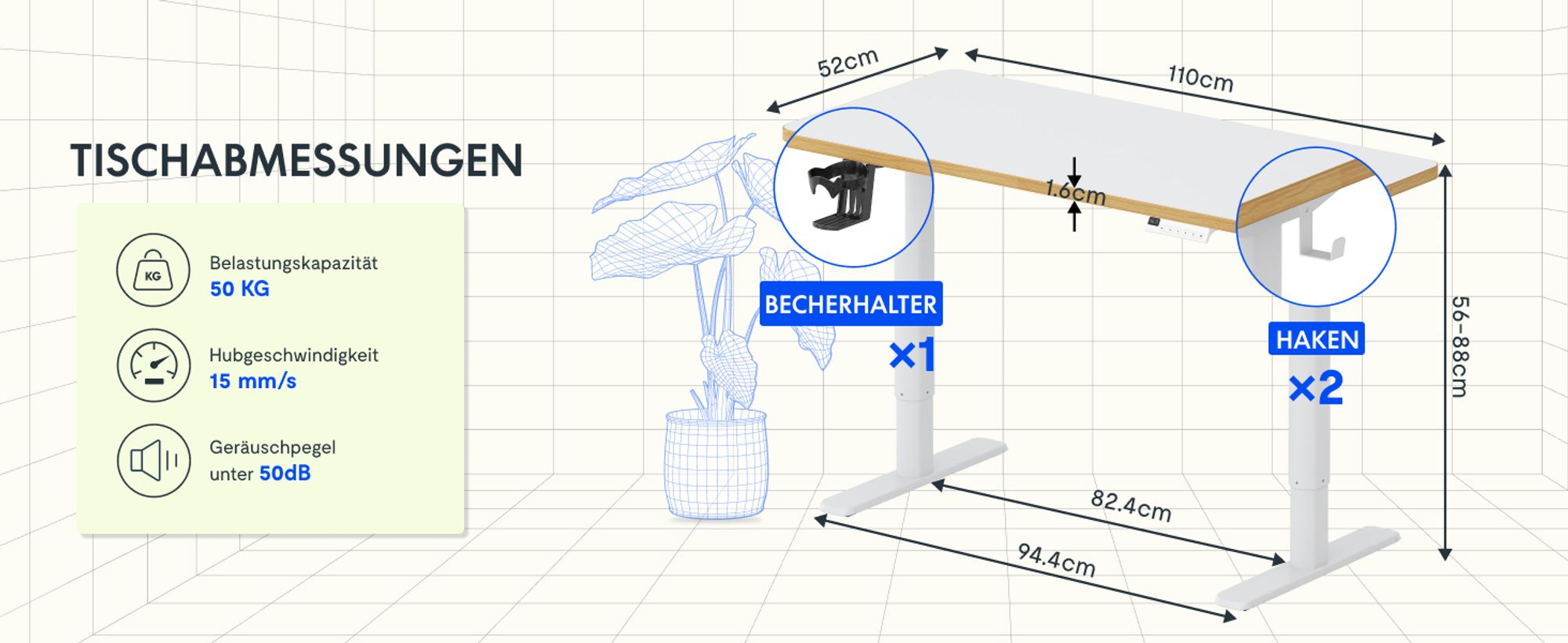 FLEXISPOT Kinderschreibtisch, elektrisch höhenverstellbar Schreibtisch, für Kinder ab 6 Jahren, mit LED-Anzeige, 3 Speicherplätzen, Kindersicherung