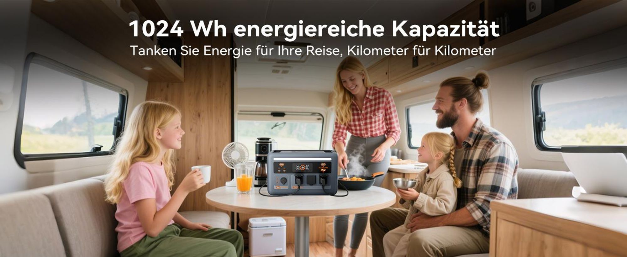 Oscal Powermax 1800SE Tragbar Powerstation, 1024Wh LiFePO4-Akku,1800W Solargenerator 1,8 in kW,(1-tlg),Notstromversorgung, Camping,Wohnmobil, zu Hause
