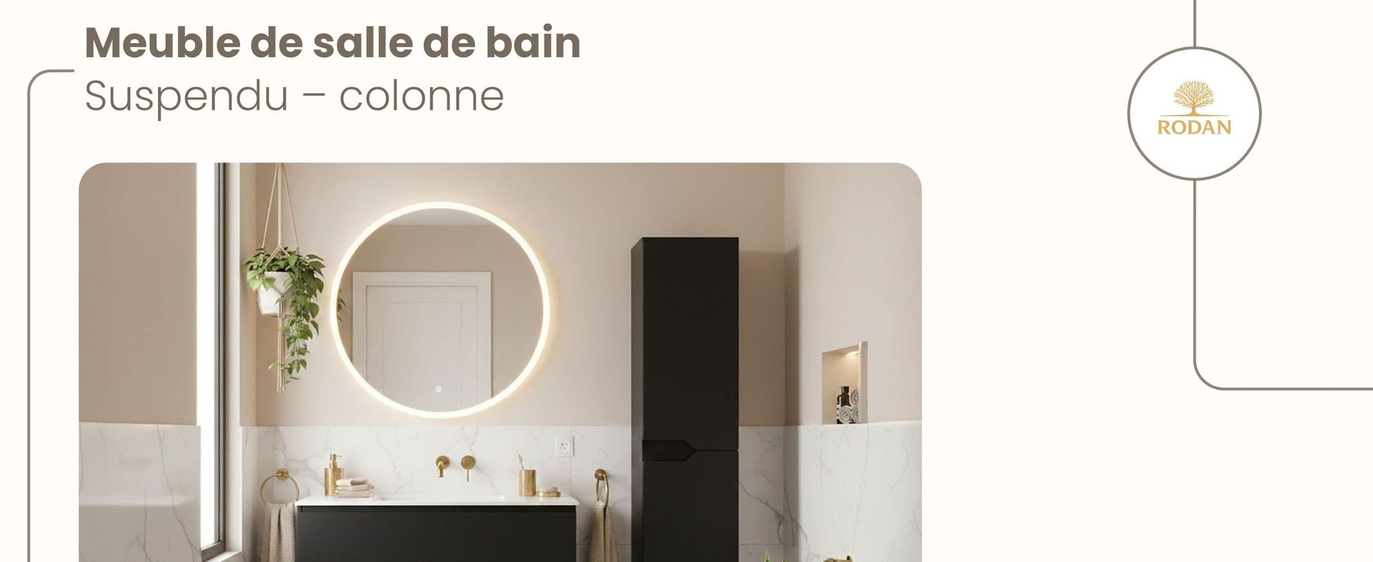 RODAN, meuble de salle de bain, armoire moderne, meuble sous vasque, meuble sous lavabo