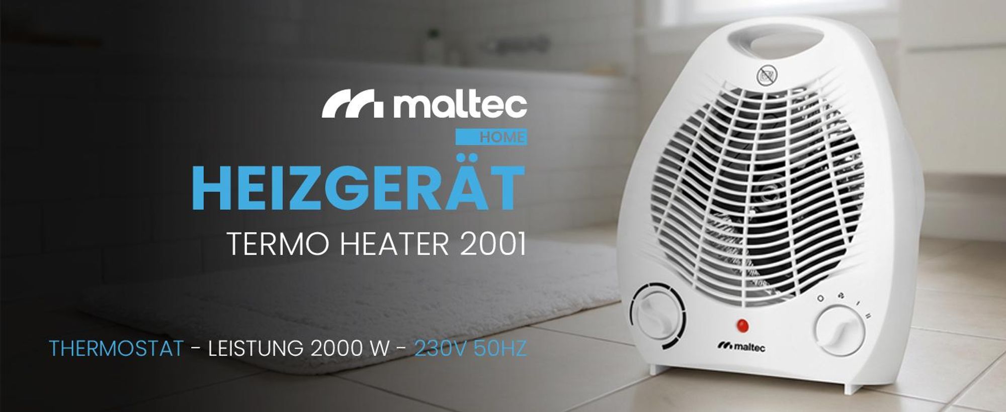 Elektrischer Heizgebläse Temperaturregelung mit Überhitzungsschutz 2000W