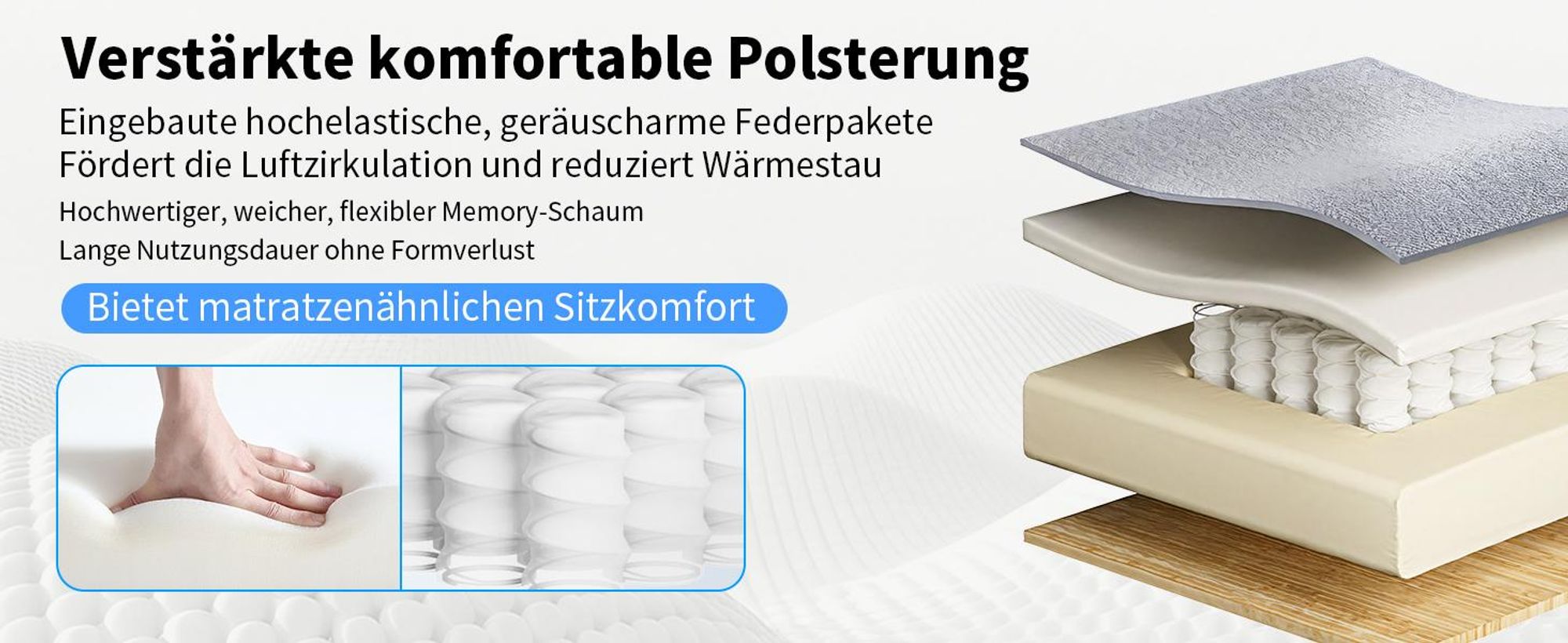 HOFFREE Massage-Bürostuhl mit Wärme & 7 Vibrationspunkten, 180° neigbar, Fußstütze, 200 kg Tragkraft, Chefsessel für große Personen, Grau