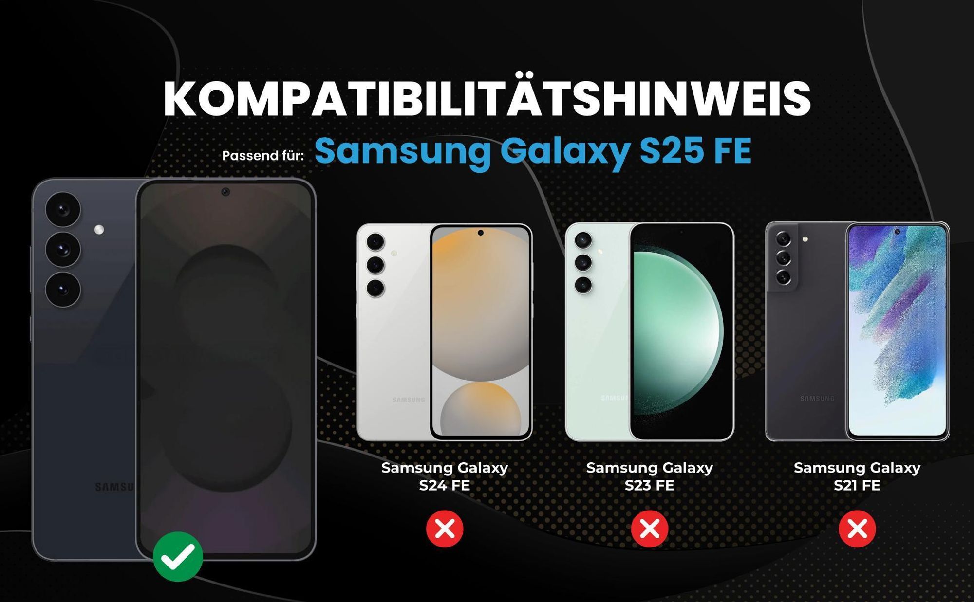 Kompatibilitätshinweise Hülle für Samsung Galaxy S25 FE