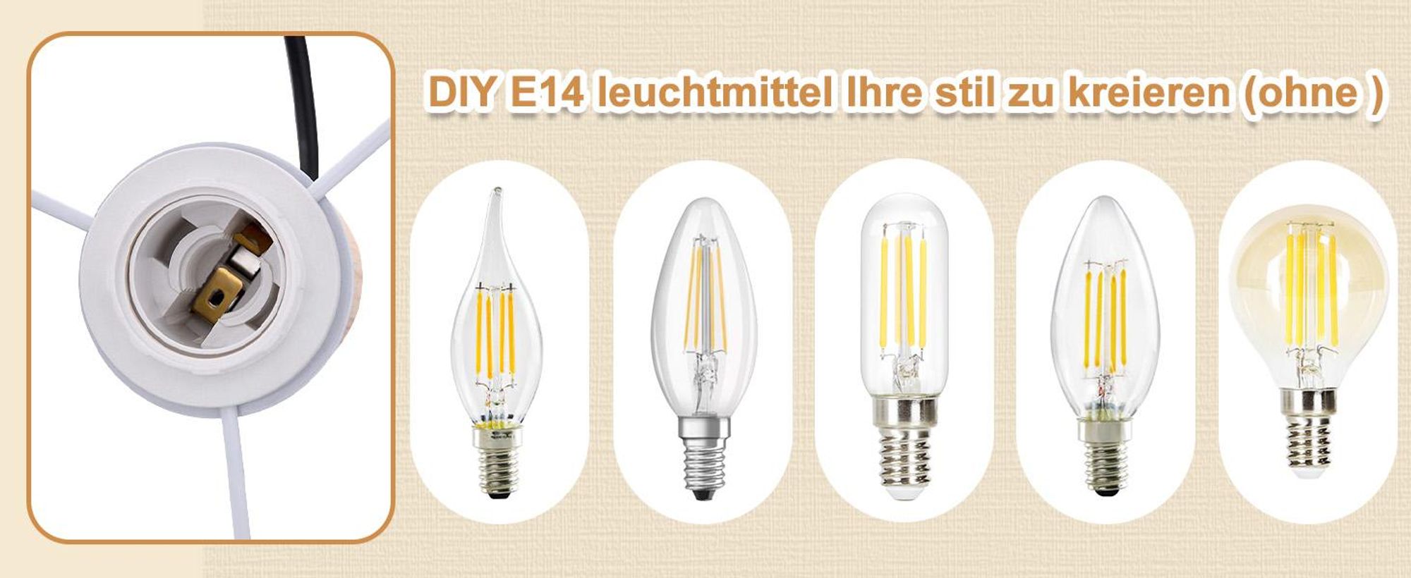 ZMH Pendelleuchte Holz Weiß Esstischlampe 3 Flammig Vintage Hängeleuchte E14 Hängelampe mit Stoffschirm für Wohnzimmer Restaurant Schlafzimmer Küche