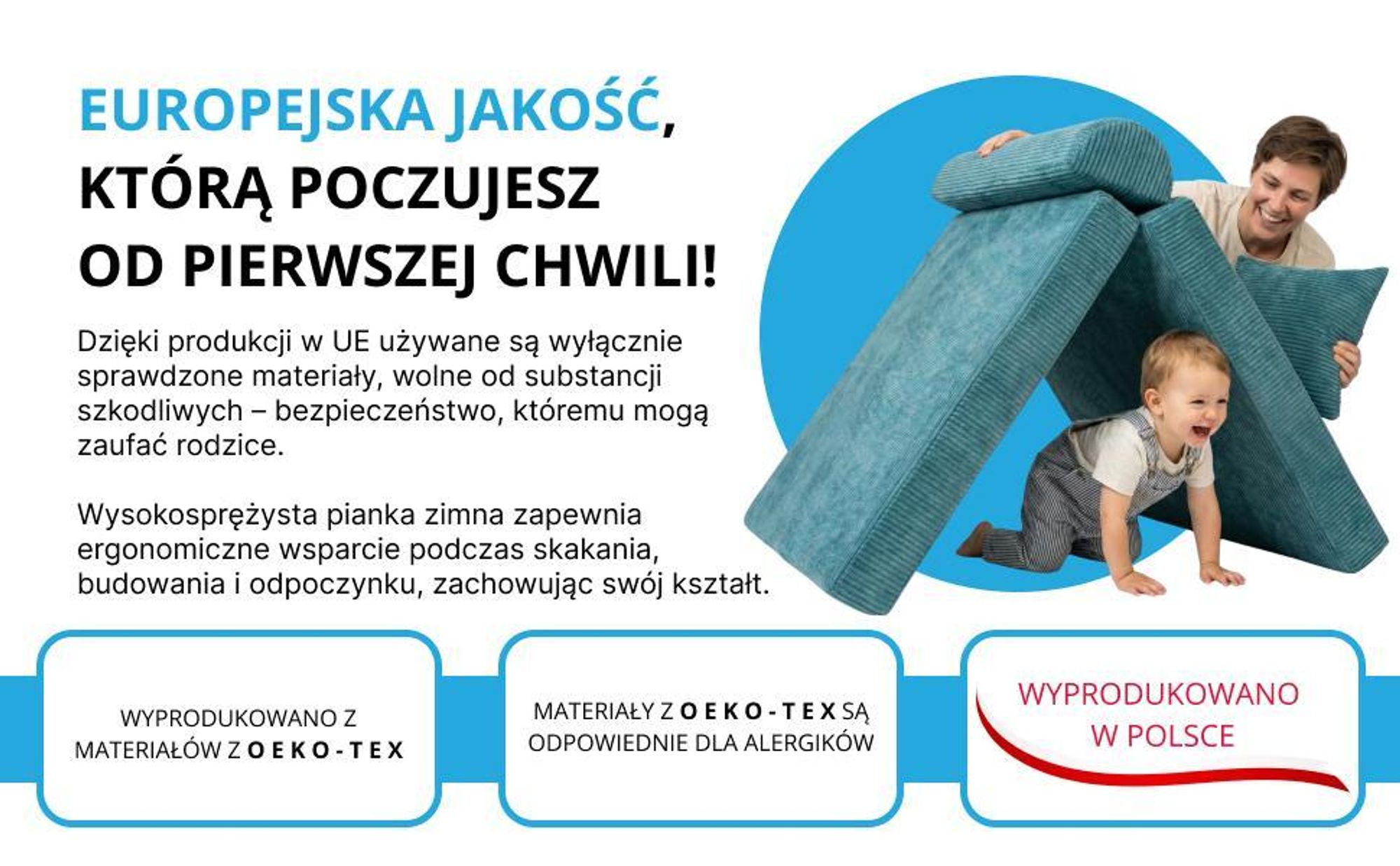 sofa kanapa fotel dziecięca zabawy klocki piankowe sztruks rozkładana