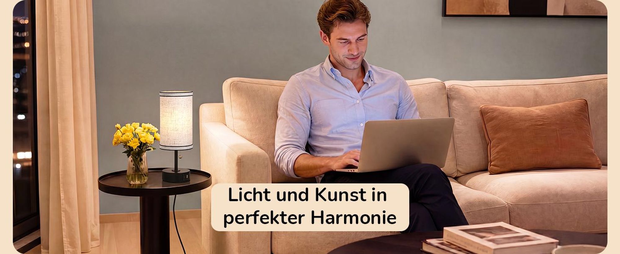 EDISHINE Nachttischlampen 2er-Set, mit USB-A- & USB-C-Anschlüssen, Modern  Zugschalter, inkl. 4W LED-Birnen E27, Tischlampe mit schwarzem Metallsockel