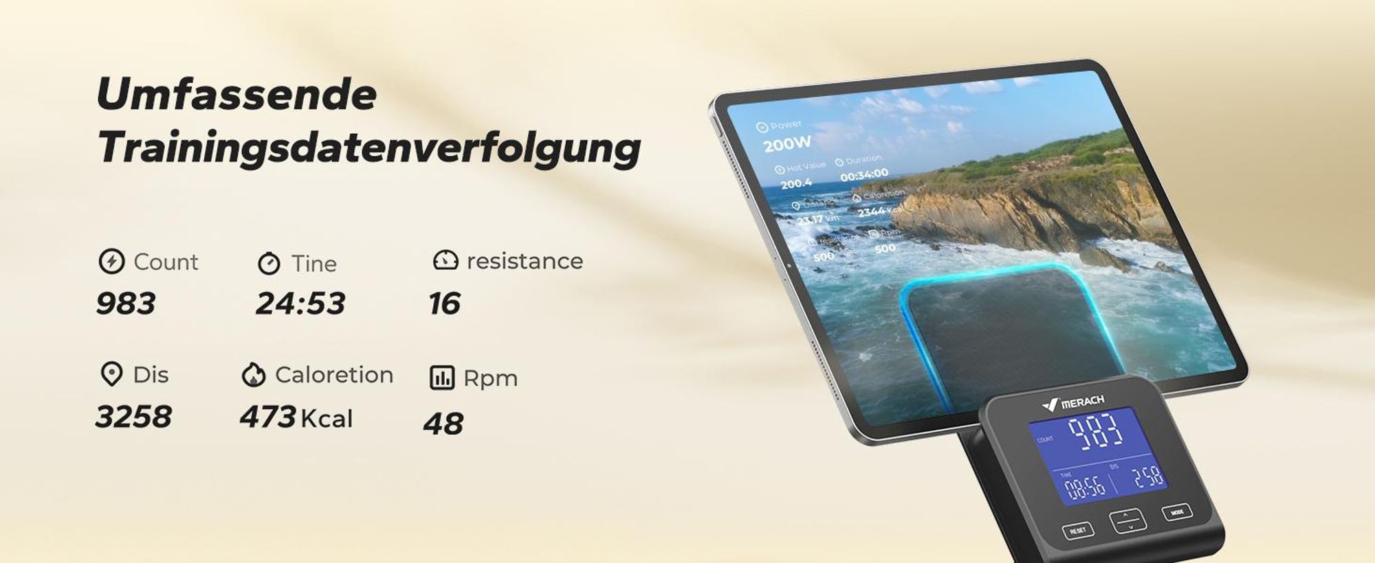 MERACH klappbares Rudergerät für Zuhause – leise magnetisch, 16 Stufen, LCD-Display, Bluetooth & Kinomap, Tablet- & Flaschenhalter, bis 158 kg