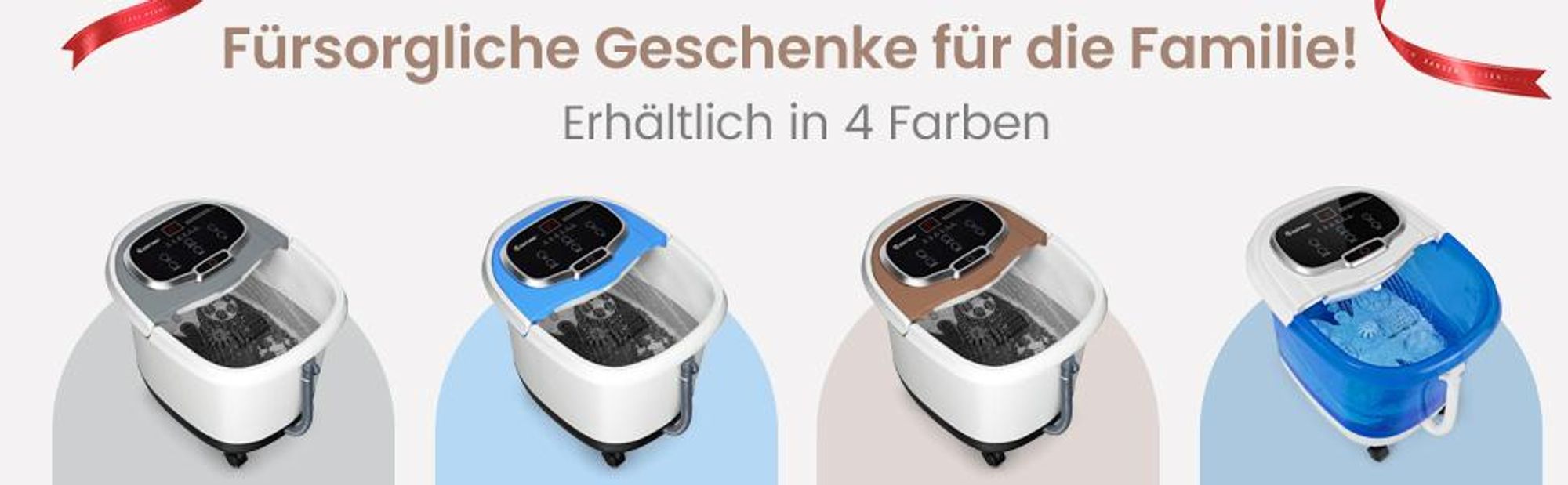 COSTWAY Fußsprudelbad 500W, Fußbad Shiatsu-Massagegerät mit 35-48℃ Heizung & Massagerollen, elektrische Fußbadewanne Fußmassage 10-60min Timer Grau