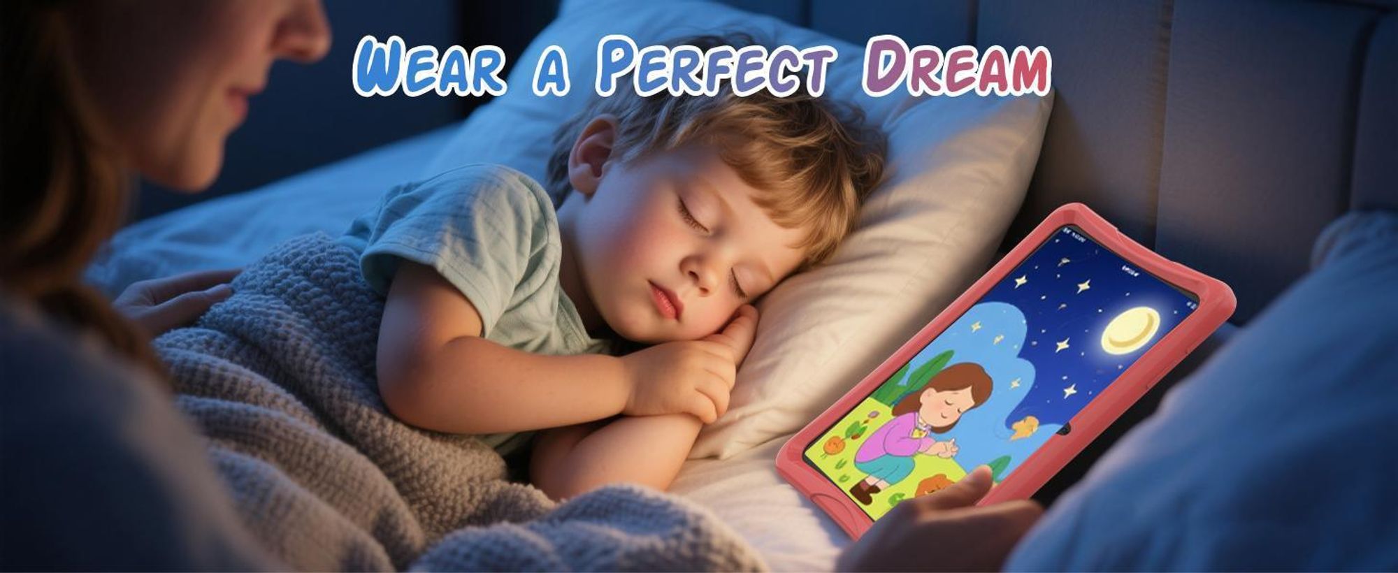 KOBONA-Tabwee K10 Kids 10.1" Rosa Tablet, Google Kids Space, 4+64GB ROM, Android 15 WiFi Tablet für Kind mit Kindgerechte Hülle und Stift, 5000mAh
