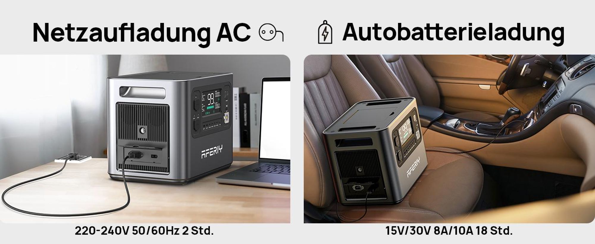 AFERIY P210 Tragbare Powerstation | 2400W 2048Wh mit LiFePO4 Akku