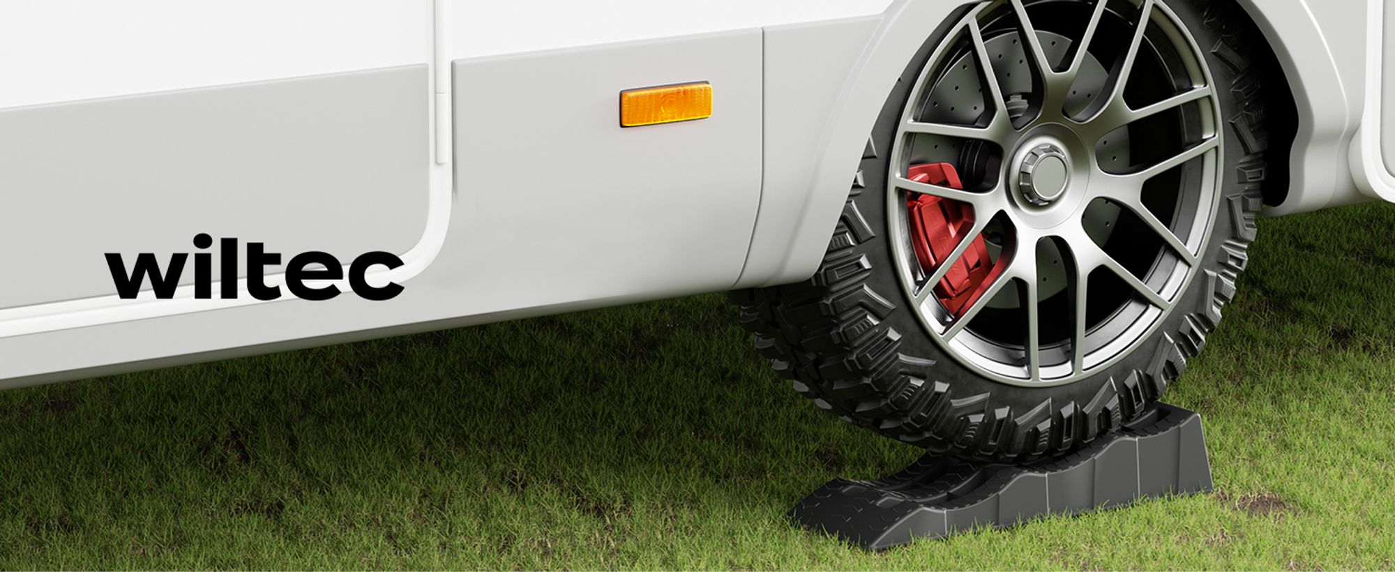 XPOtool Auffahrkeile Wohnmobil 2 Stück 40/70/100 mm 3,5 t Auffahrkeile Set für Wohnwagen mit Tragetasche und Wasserwaage