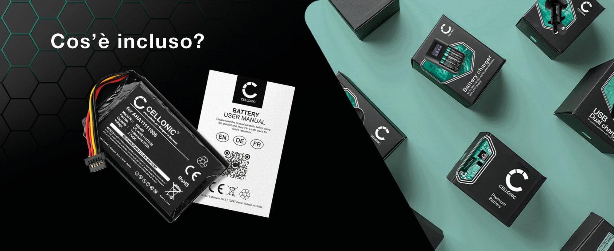 CELLONIC 1x Batteria per Navigatore GPS Compatibile con TomTom Go 6000, Go 5100, Go 5000, VFAD – (1100mAh, 3.7V)
