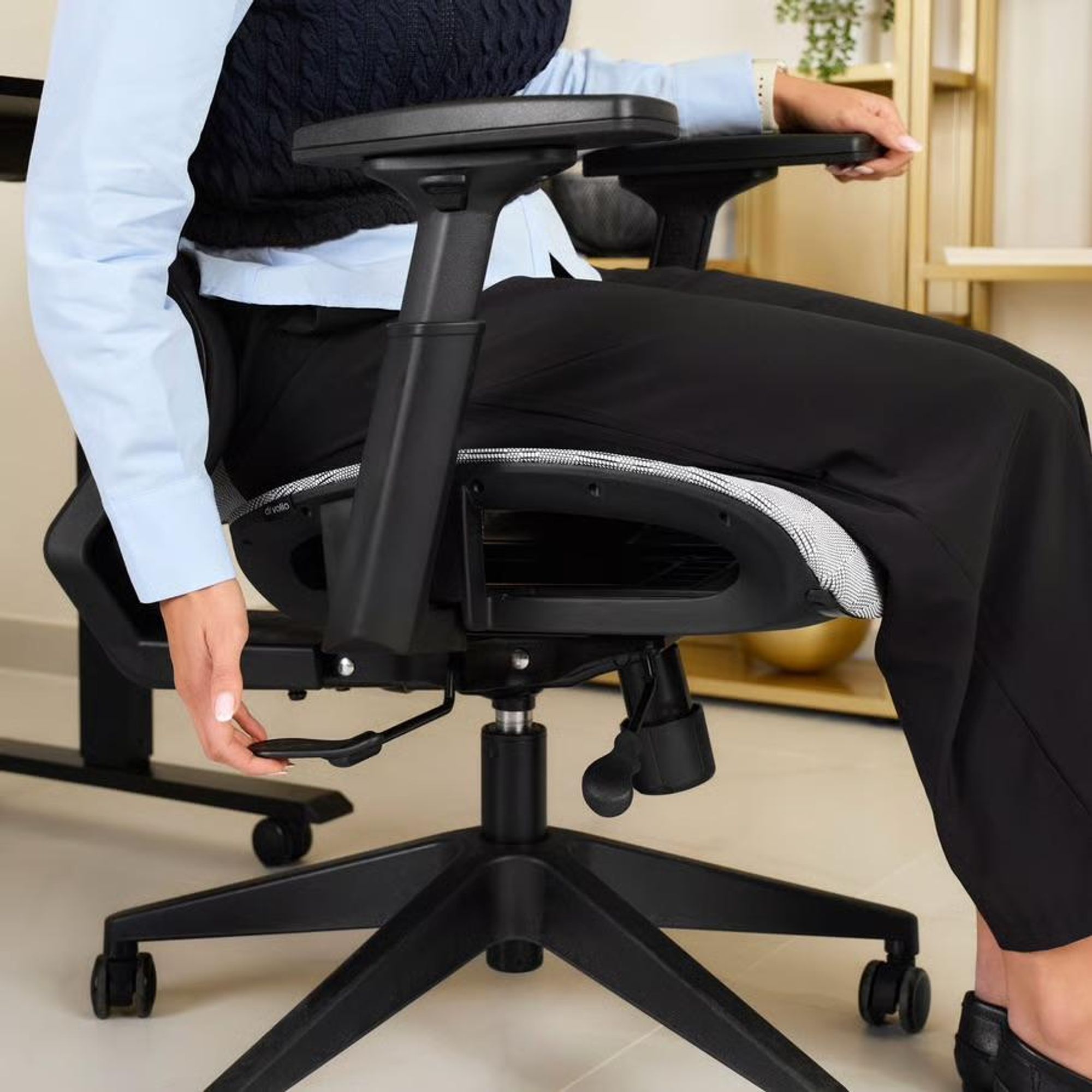 di volio ergonomické křeslo Preda – Šedý