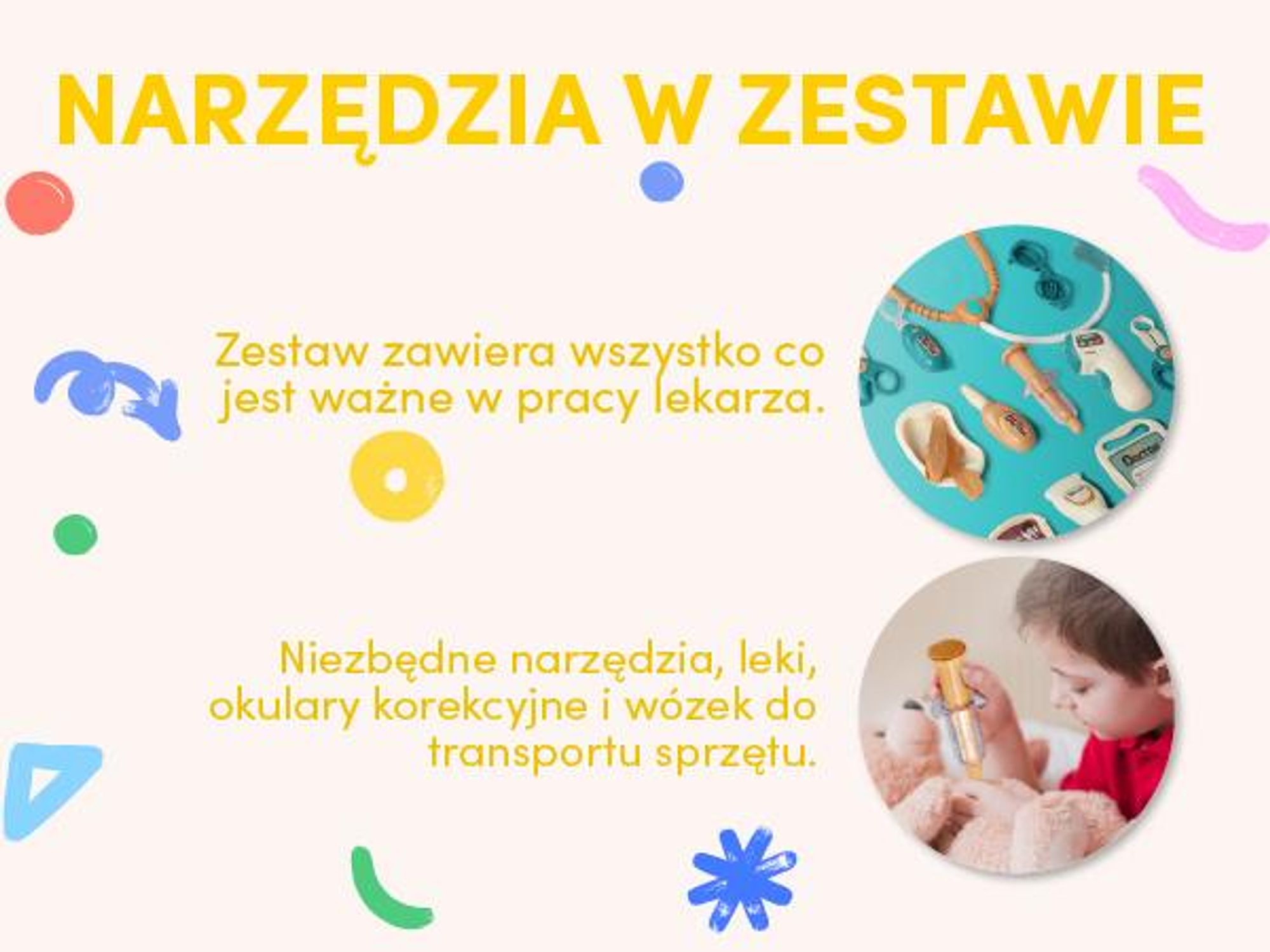 Zestaw małego lekarza z rentgenem i narzędziami