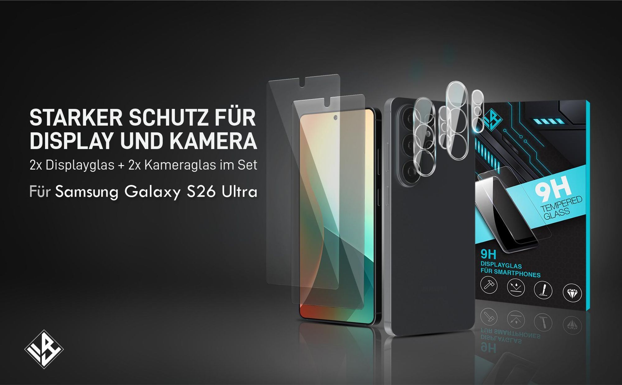2er Set Kamera & Displayschutzglas für Samsung Galaxy S26 Ultra in 9H Härte
