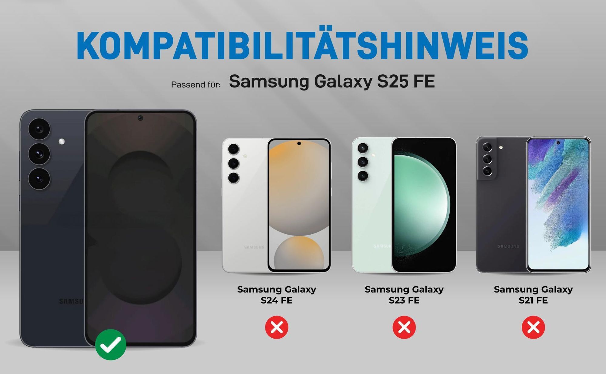 Kompatibilitätshinweise Hülle für Samsung Galaxy S25 FE