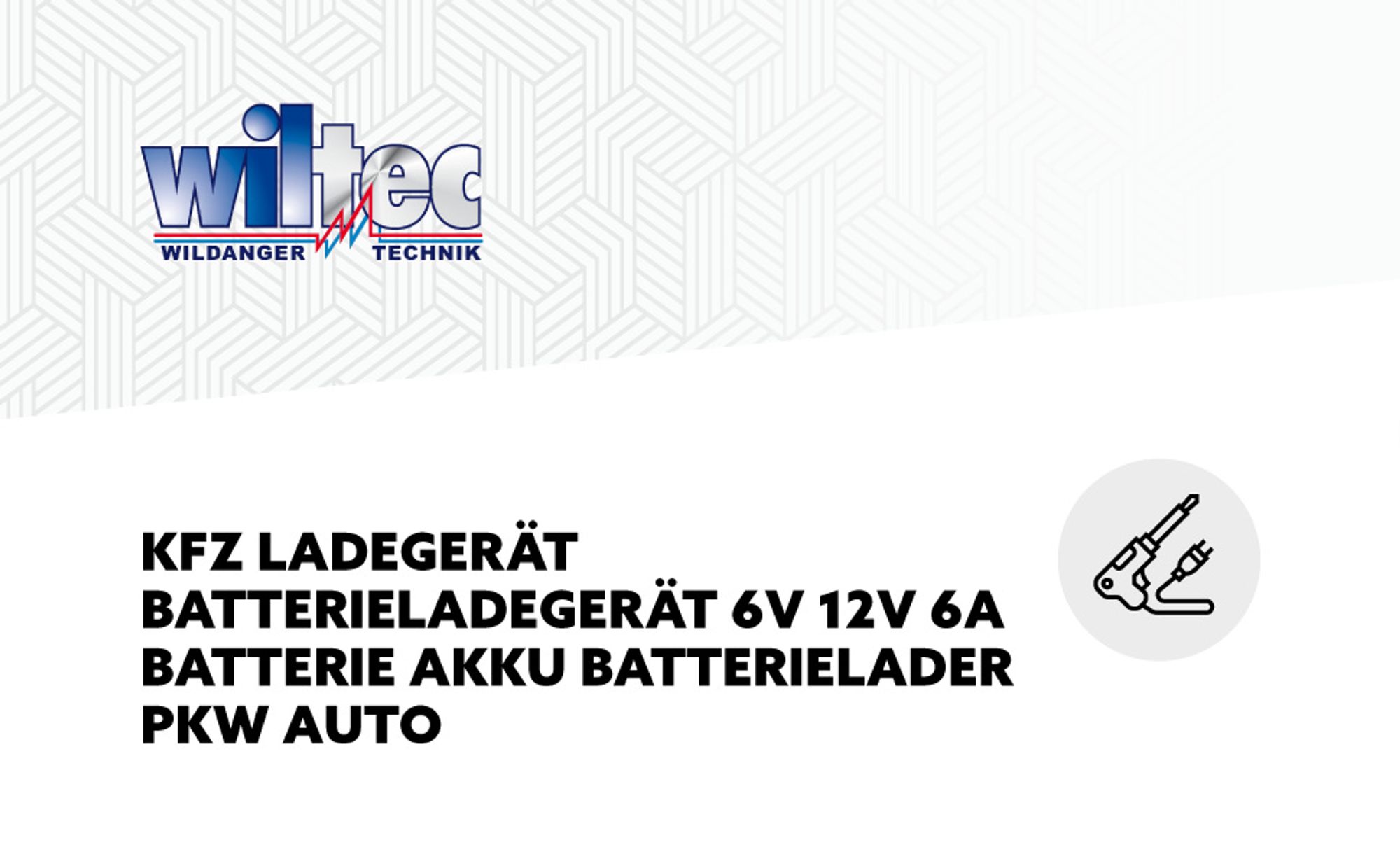 Wiltec Batterieladegerät 6V 12V 6A Batterie und Ladegerät für Kfz, Motorräder, Rasenmäher, kleine Boote, Akkuladegerät mit Abschaltautomatik