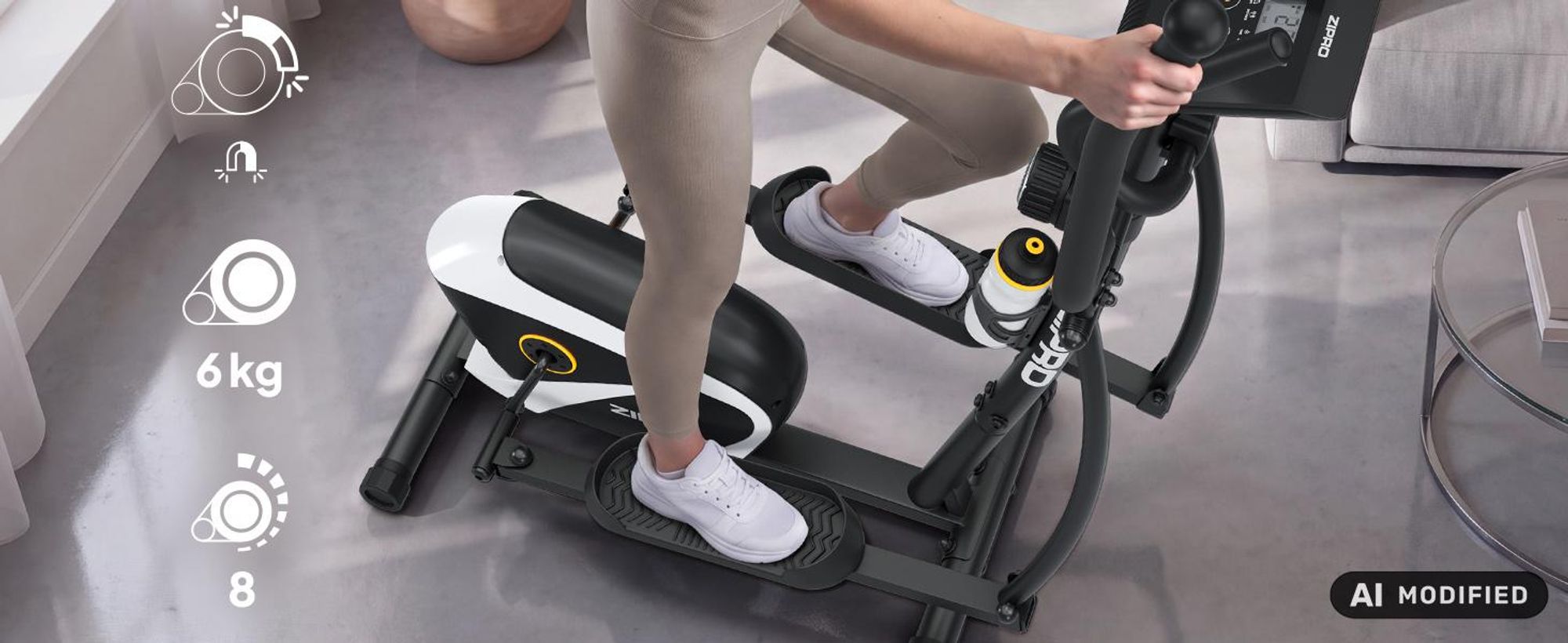 Zipro ZIPRO Shox RS Magnetic cross trainer Nero, Argento