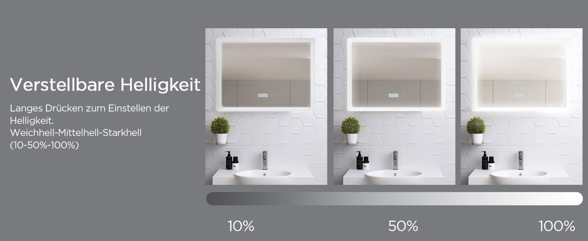 Puluomis Badspiegel mit Beleuchtung beschlagfrei 80x60, mit Uhr und Temperatur Badezimmerspiegel LED 6500k dimmbar IP44 spritzwassergeschützt