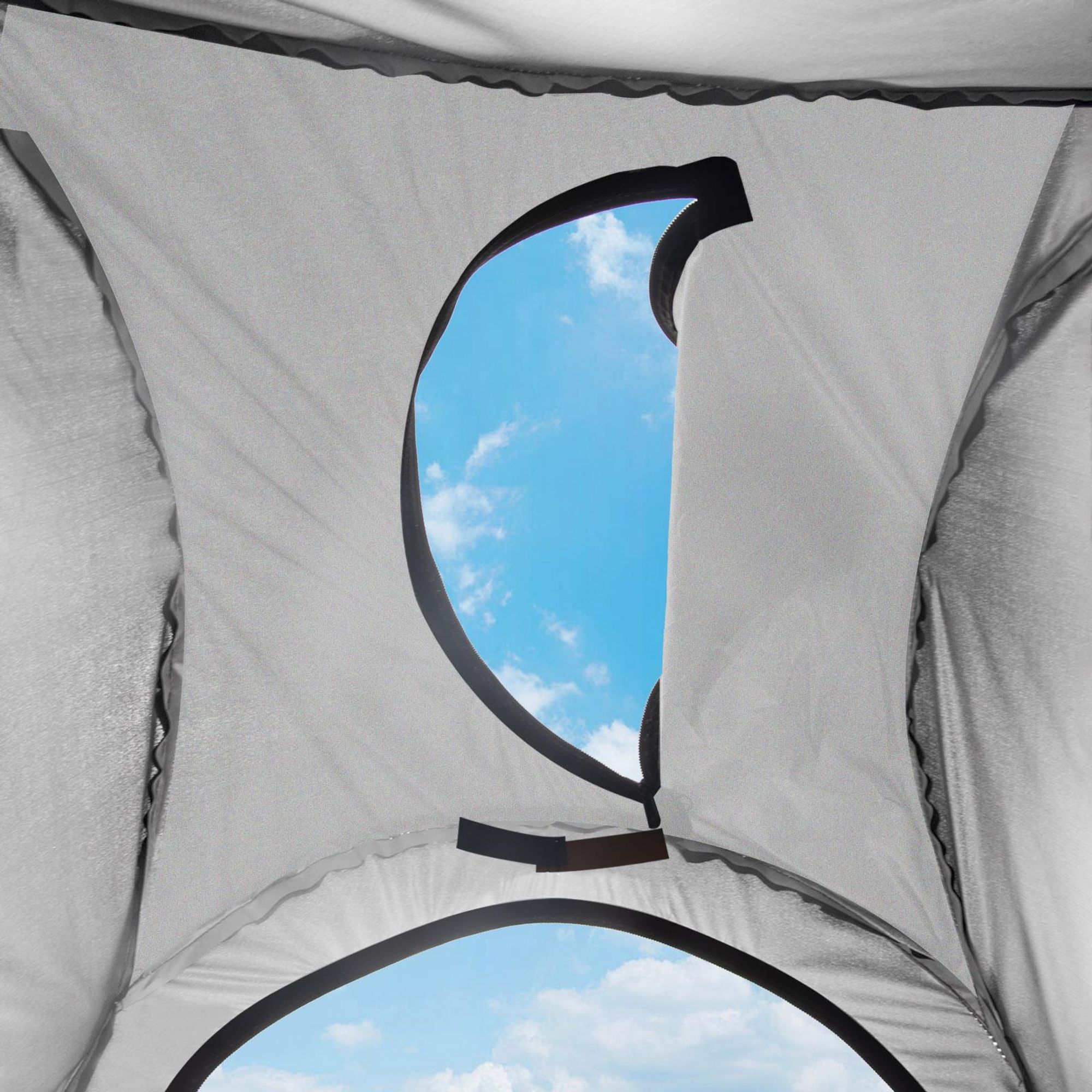 CLIPOP Pop up Zelt, Duschzelt mit Tragetasche, Tragbares Umkleidezelt für Outdoor, Camping, 120x120x190 cm, Grau