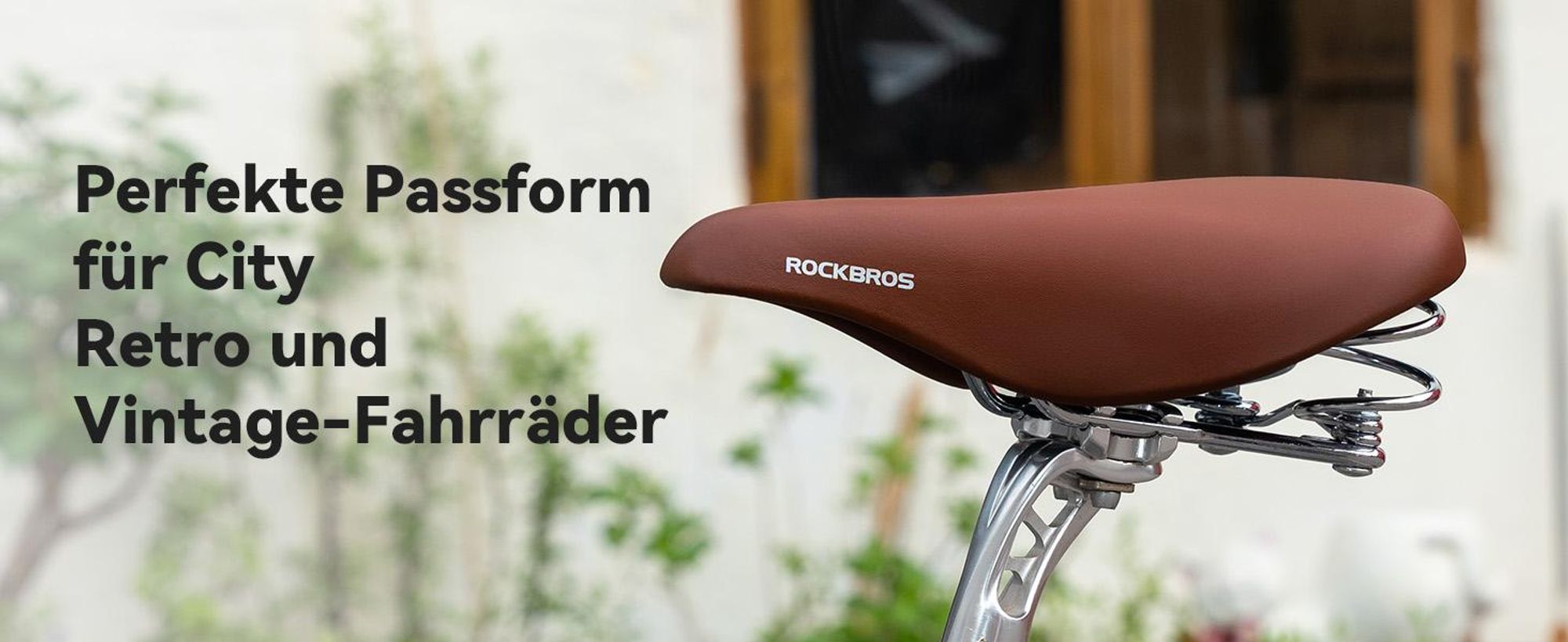 ROCKBROS Vintage Fahrrad Sattel Fahrradsattel Komfortabler Citybike Sitz Ergonomischer Fahrradsitz Damen Herren