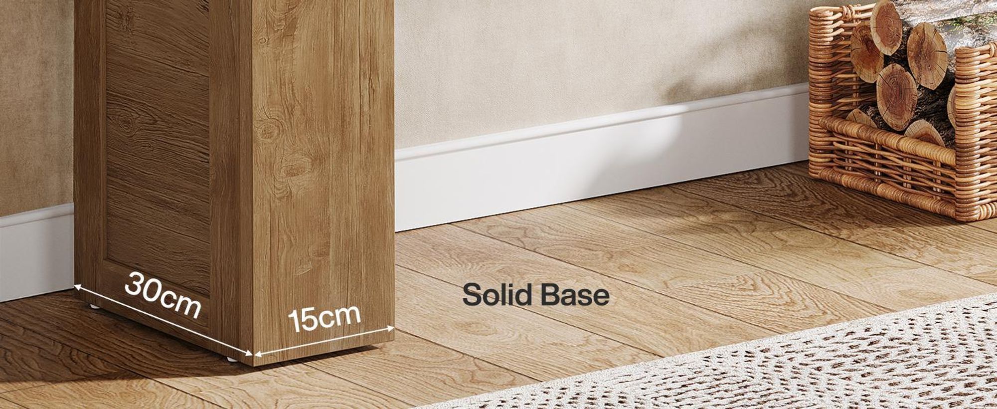 Consolidetafel van 160 cm lang voor de entree, smalle bijzettafel voor hal, foyer of woonkamer, bruin