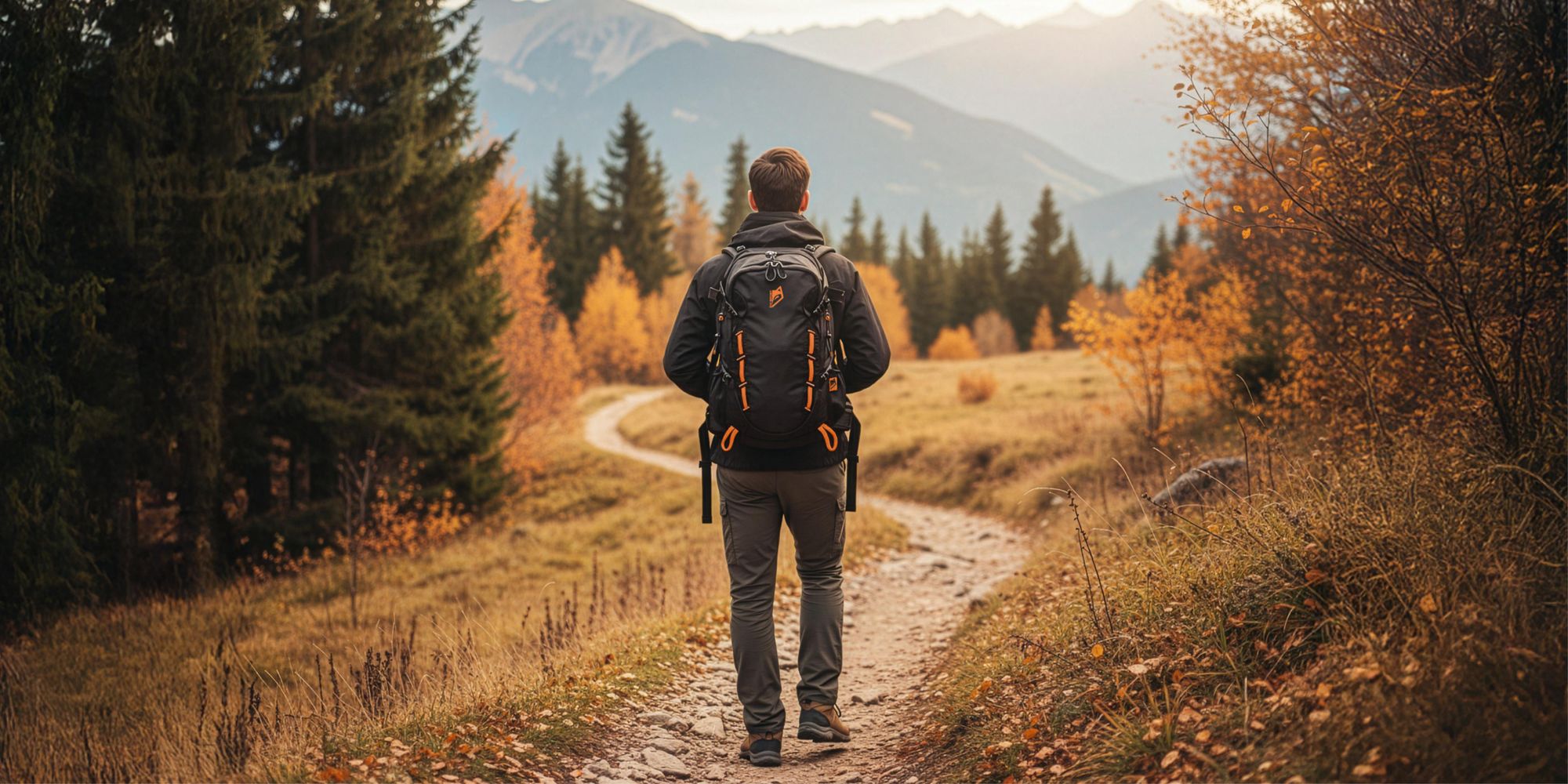 Wanderrucksack 40L Trekkingrucksack Herren & Damen, Titan-Core™ Nylon Outdoor Rucksack mit Regenschutz & Hüfttaschen, EVI SPORT Explorerpack Schwarz